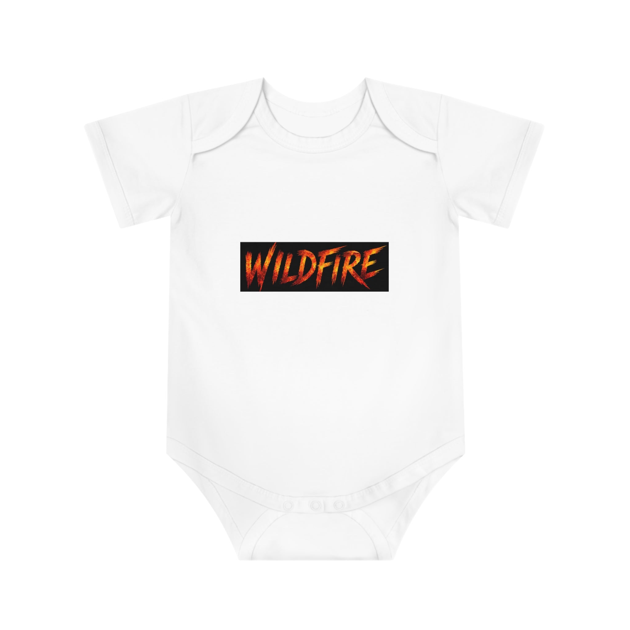 Wildfire Baby Bodysuit — Fiery Anubis Graphic Infant Onesie
