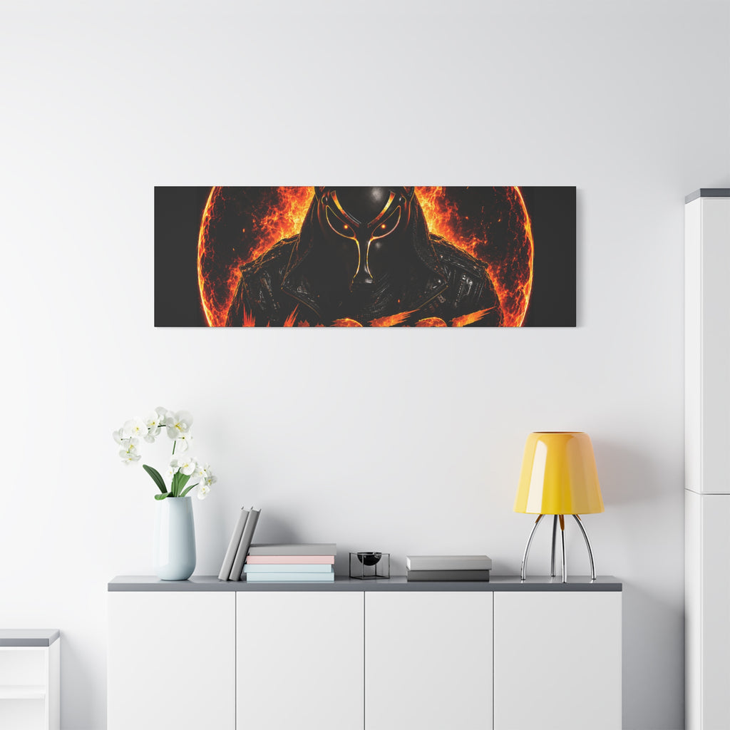 Wildfire Anubis Canvas — ‘WILDFIRE Stay Fierce Burn Bright’ Matte Stretched Wall Art