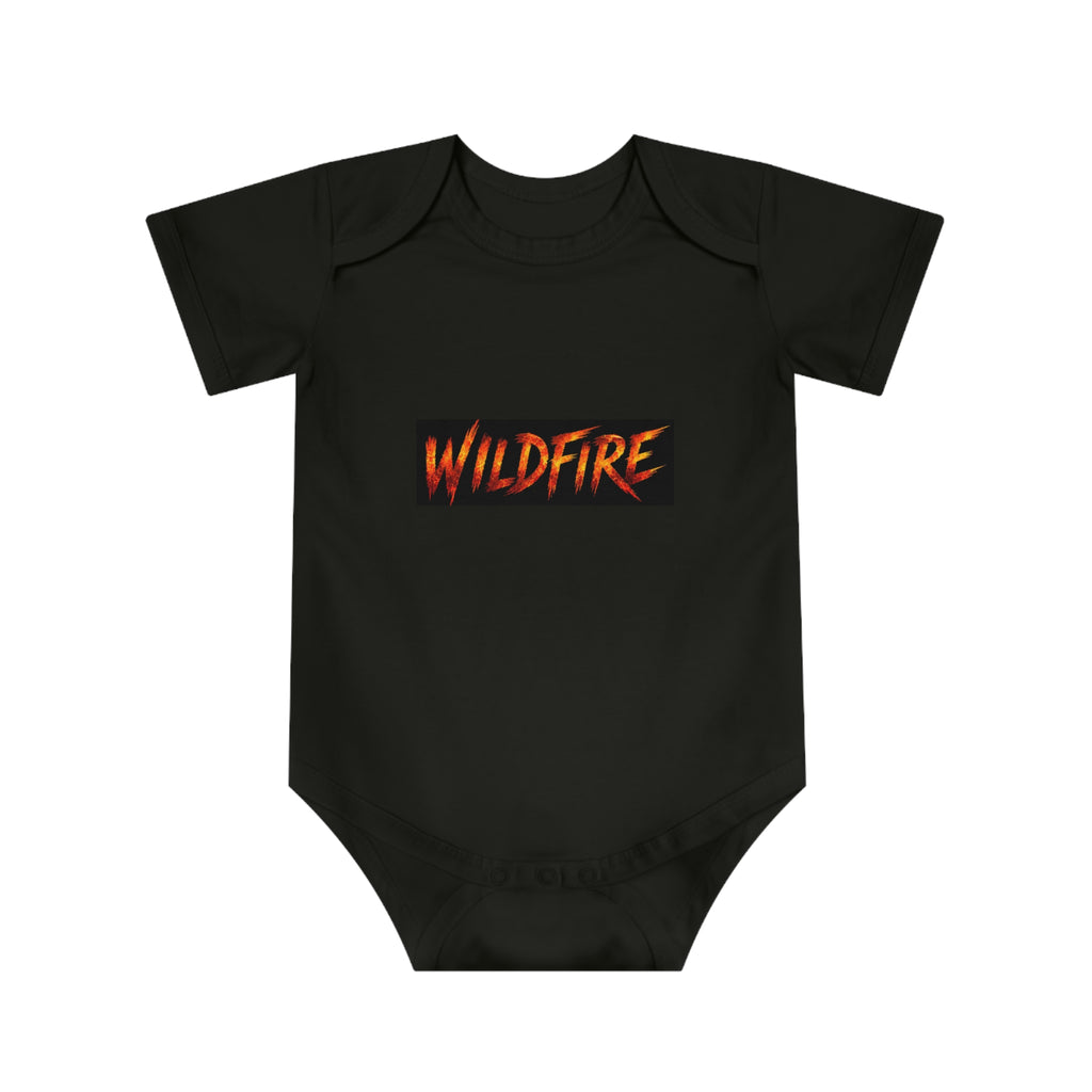 Wildfire Baby Bodysuit — Fiery Anubis Graphic Infant Onesie