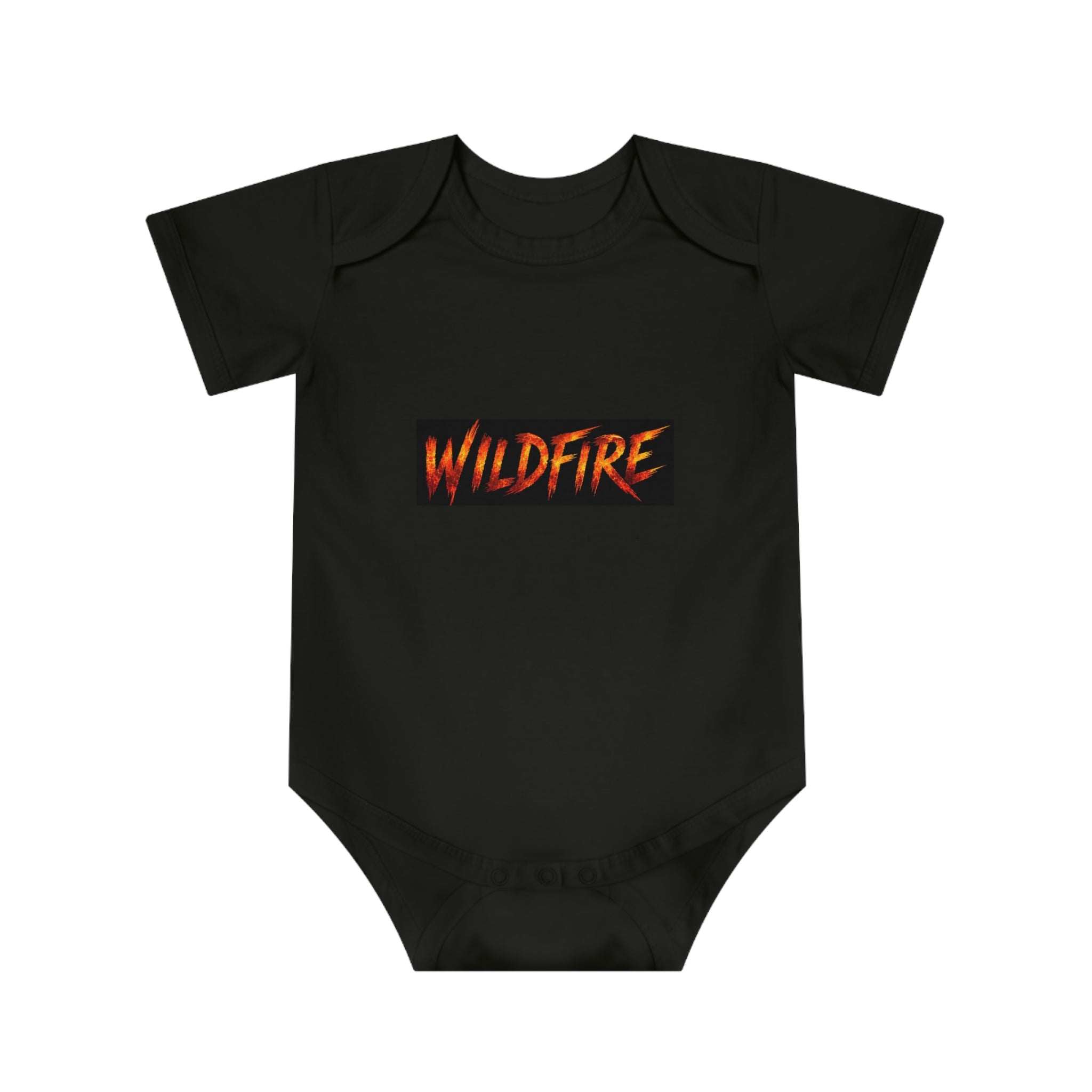 Wildfire Baby Bodysuit — Fiery Anubis Graphic Infant Onesie