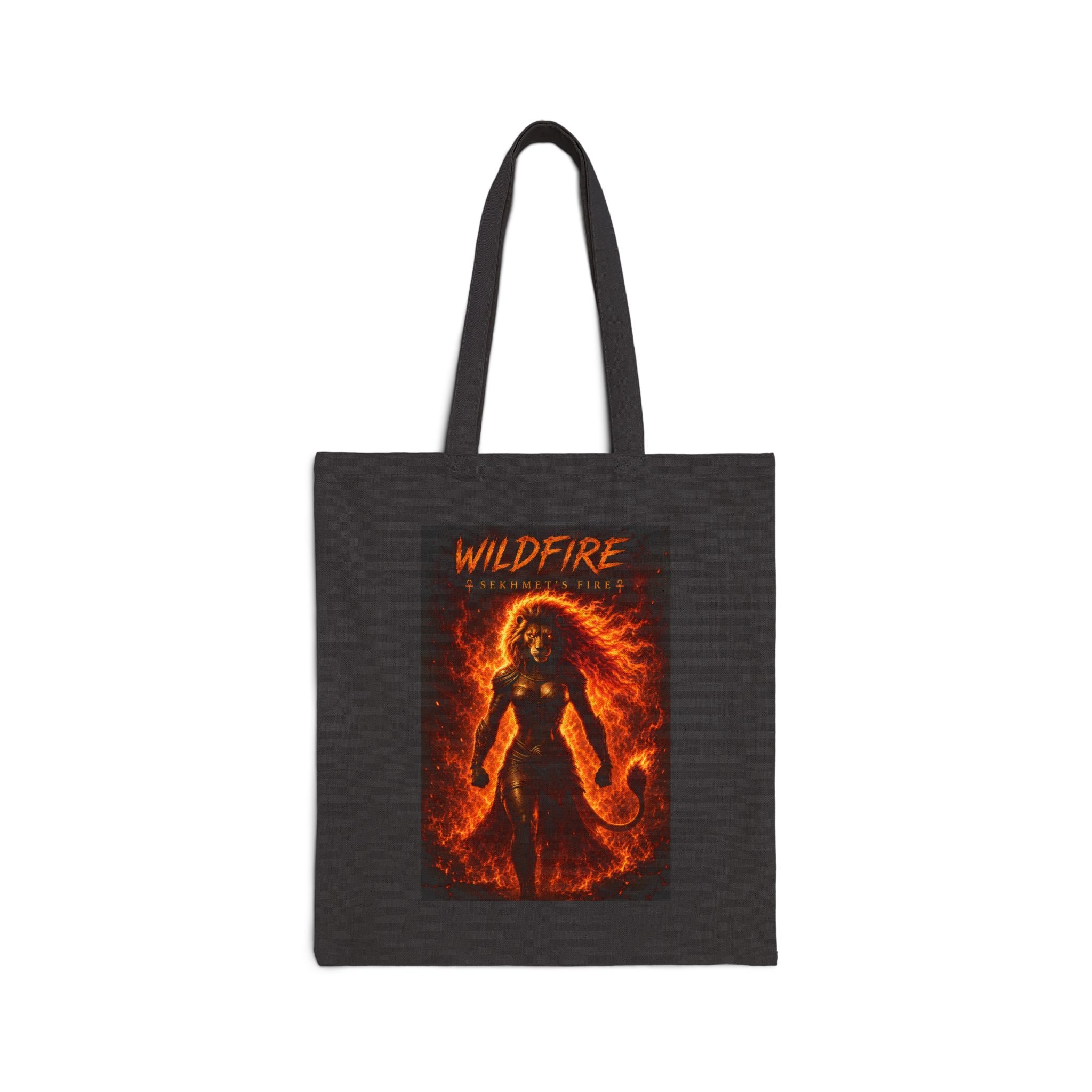 Wildfire Tote Bag — "Tomorrow Burrows Burns Brighter" Fiery Phoenix Print