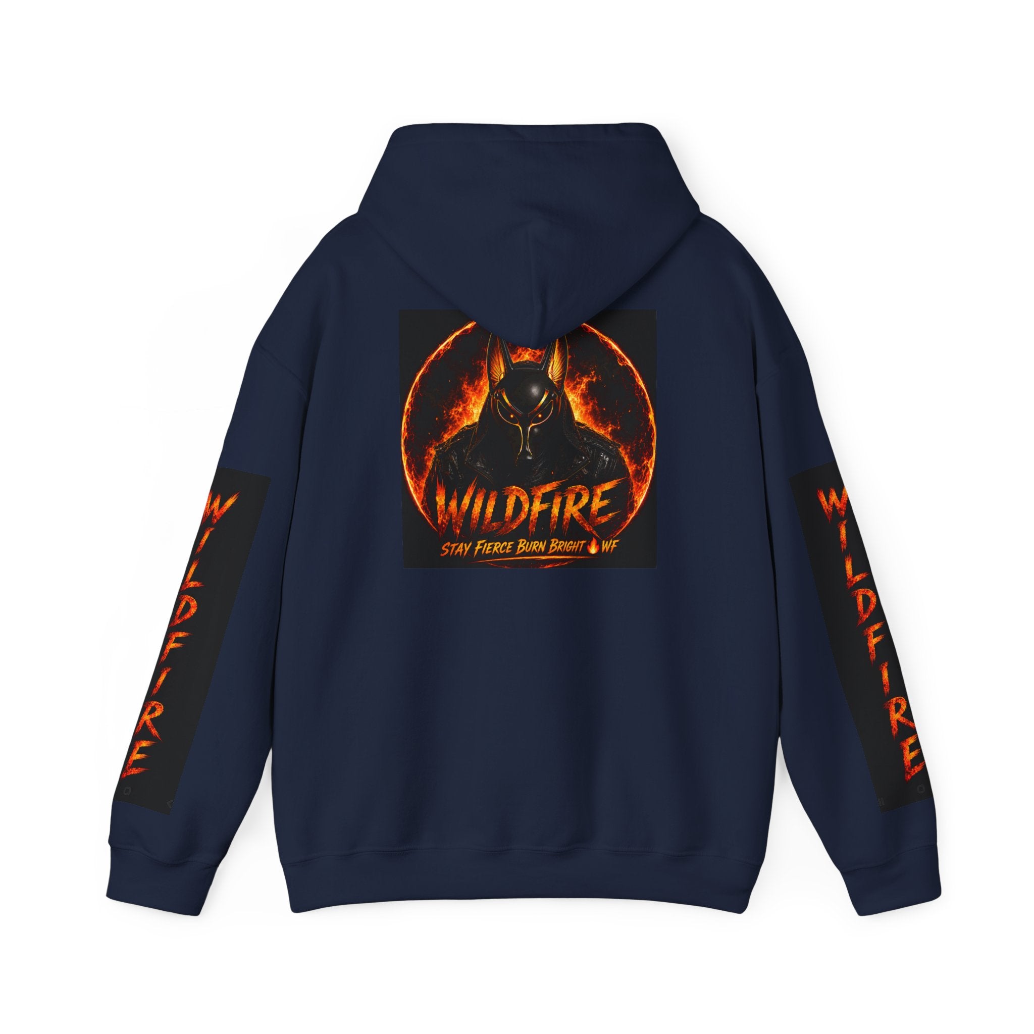 Wildfire Stay Fierce Burn Bright Hoodie — 'Wildfire' Flame Graphic Hooded Sweatshirt