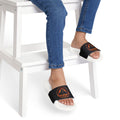 Youth Slide Sandals — Fiery Anubis Logo Adjustable Strap