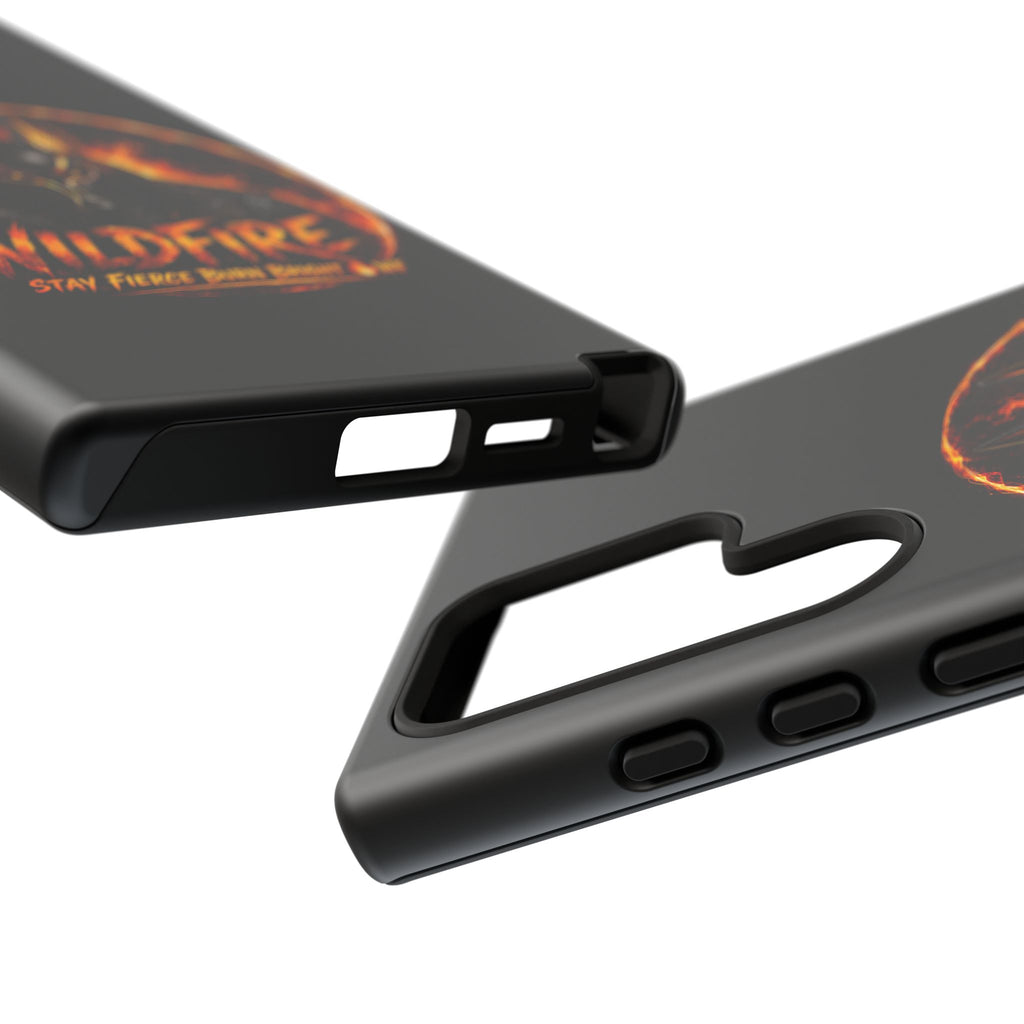 Wildfire Phone Case — Fierce Flaming Anubis Design, "Stay Fierce Burn Bright"