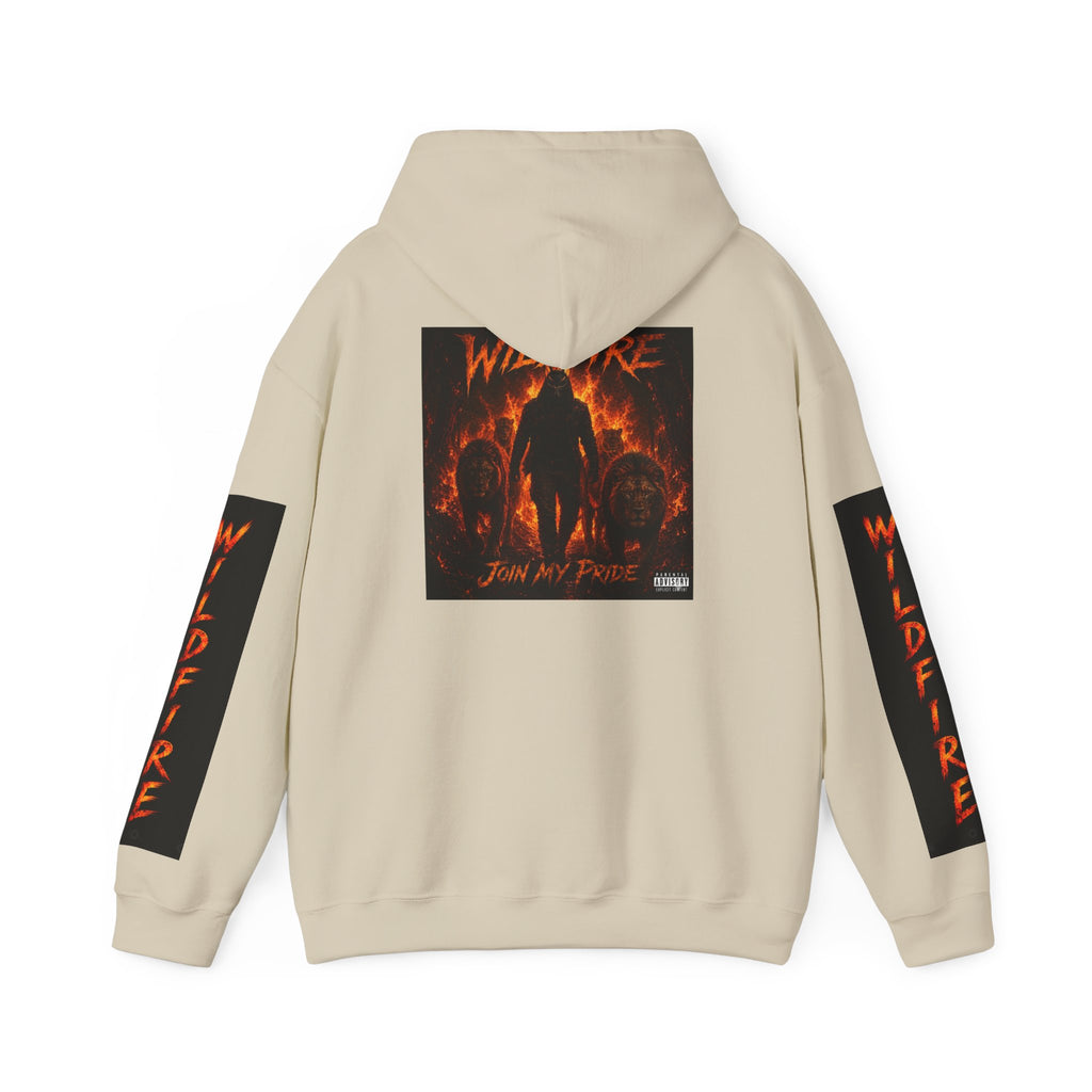 Wildfire Join My Pride Hoodie — 'Wildfire' Flame Lettering & Back Art