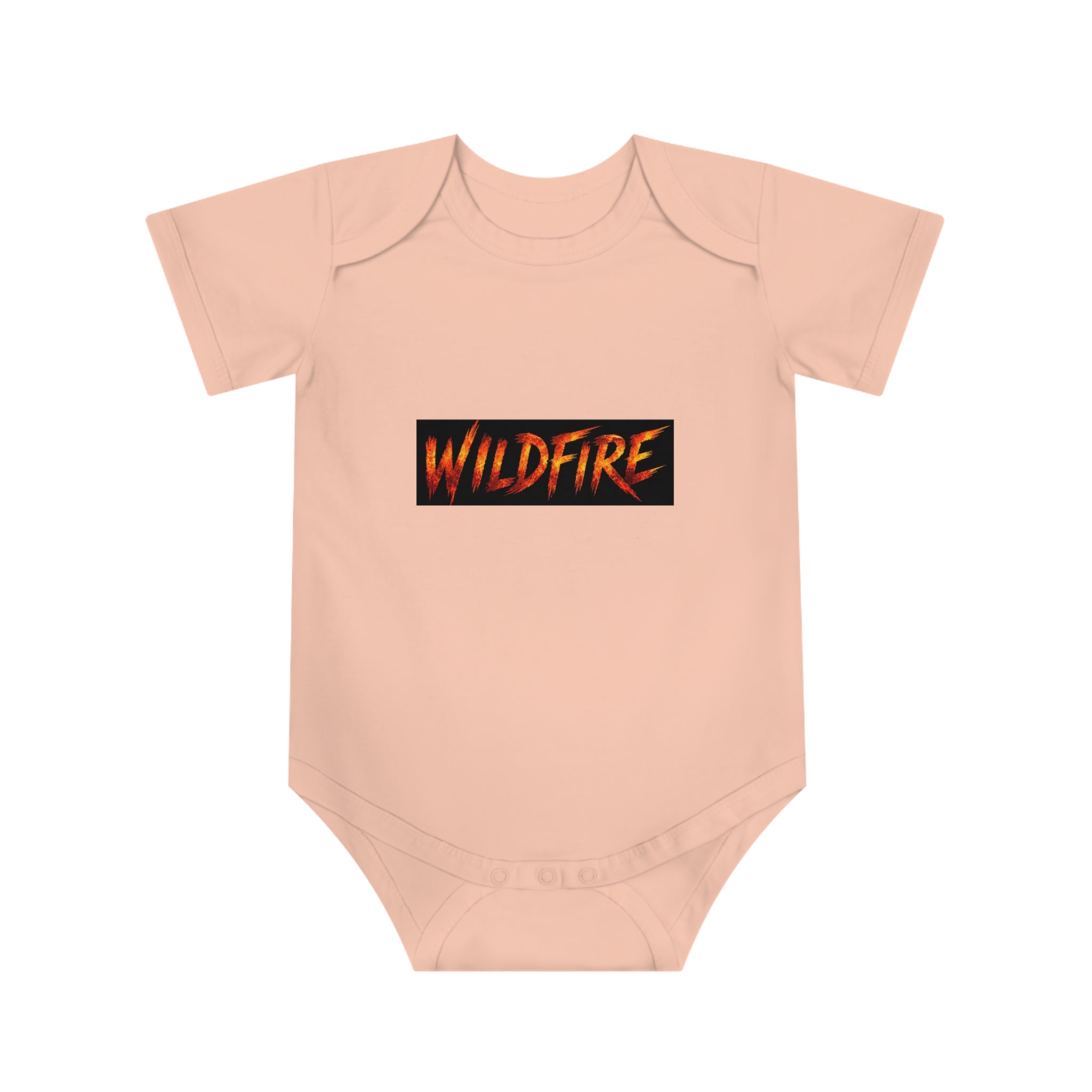 Wildfire Baby Bodysuit — Fiery Anubis Graphic Infant Onesie