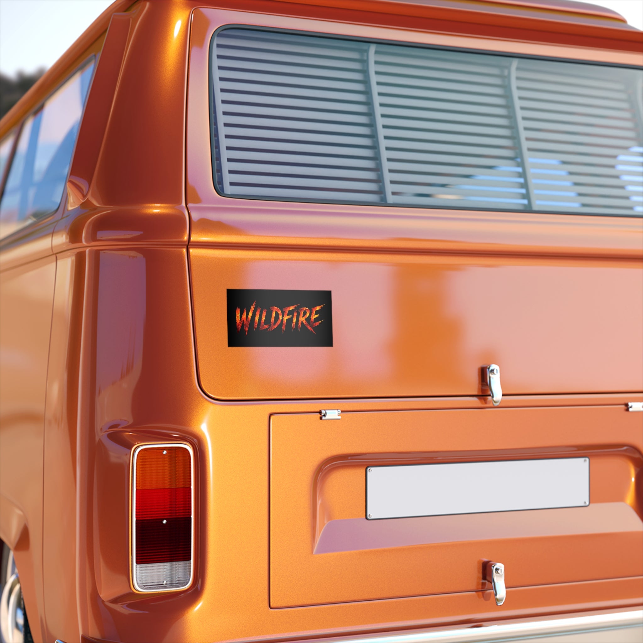 Wildfire Bumper Sticker – Fiery Logo Car Decal