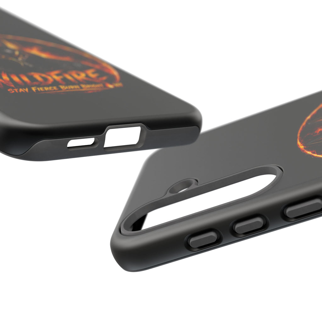 Wildfire Phone Case — Fierce Flaming Anubis Design, "Stay Fierce Burn Bright"