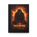 Wildfire Hardcover Journal — Fiery Anubis Illustration, 'Stay Fierce Burn Bright'
