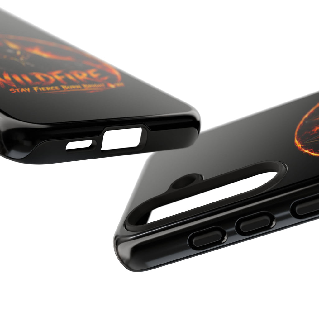 Wildfire Phone Case — Fierce Flaming Anubis Design, "Stay Fierce Burn Bright"