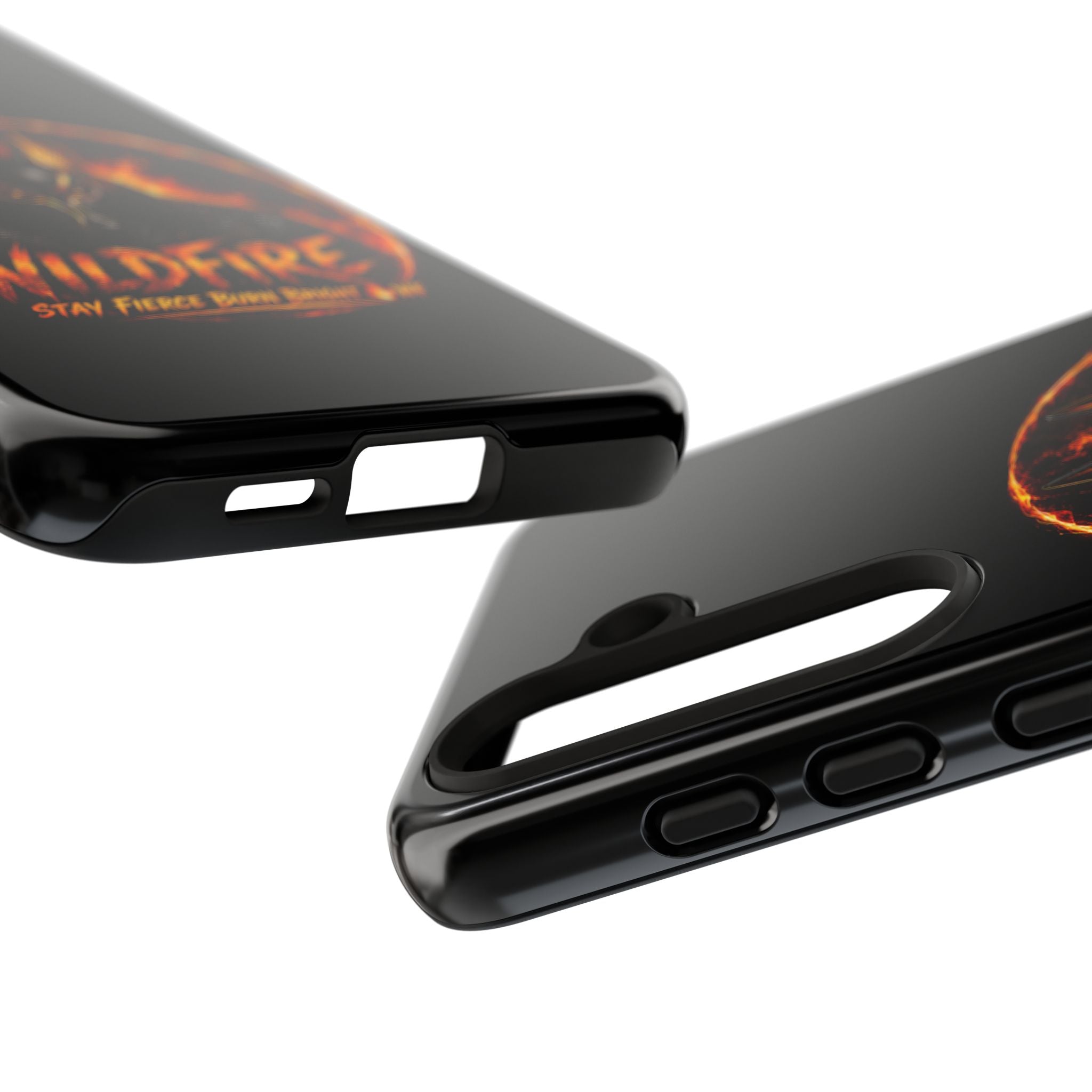 Wildfire Phone Case — Fierce Flaming Anubis Design, "Stay Fierce Burn Bright"