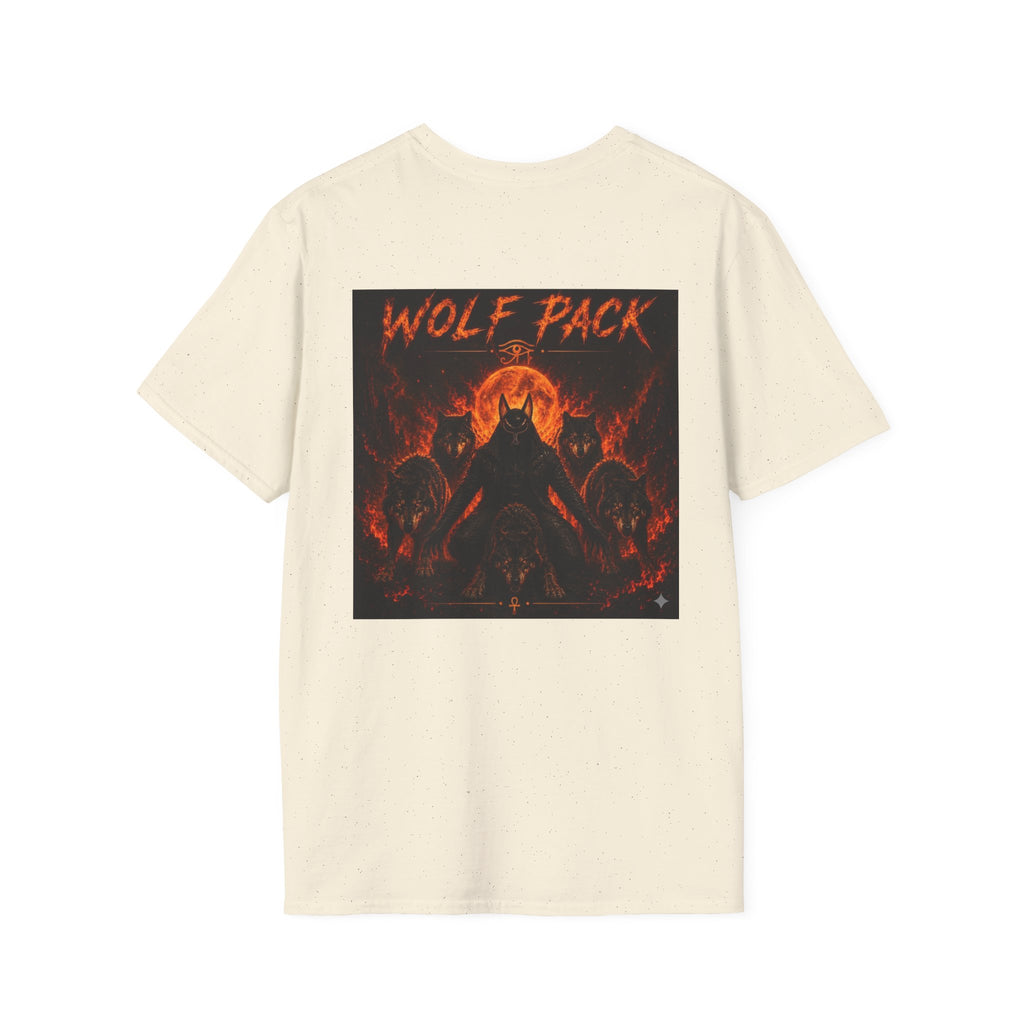 Wildfire Wolf Pack T-Shirt — Fiery Retro Text Tee
