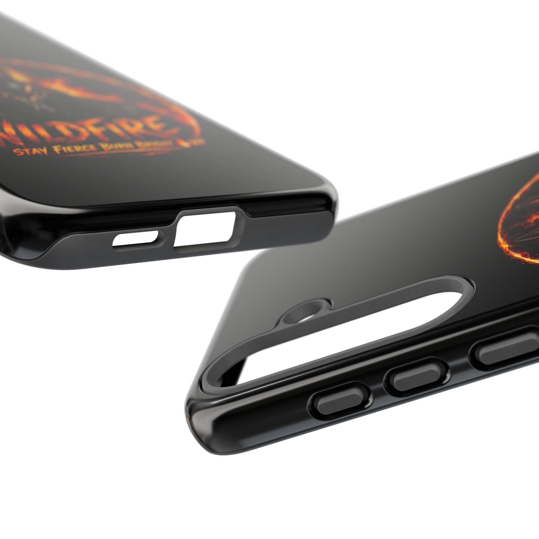 Wildfire Phone Case — Fierce Flaming Anubis Design, "Stay Fierce Burn Bright"