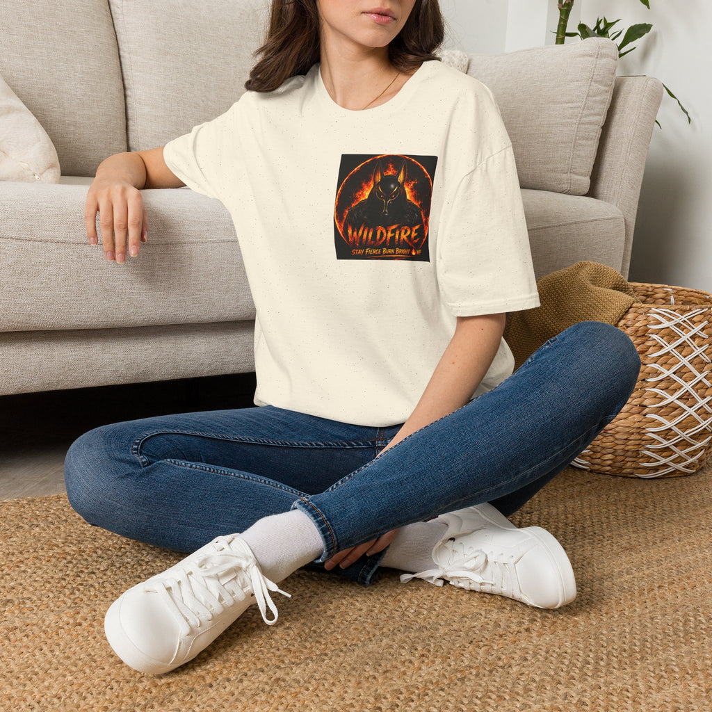 Wildfire Sekhmet's Fire Graphic T-Shirt — "Wildfire" Fiery Anubis Band Tee