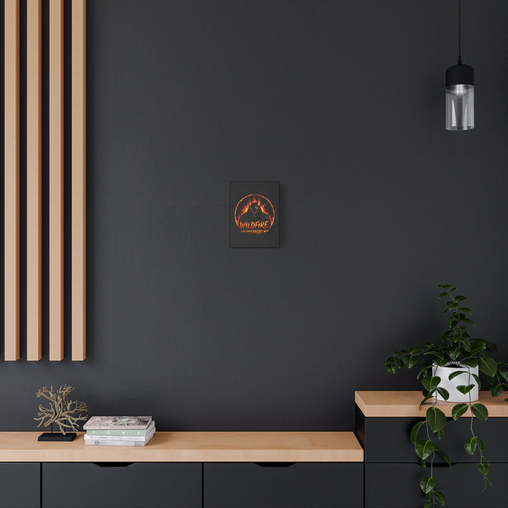 Wildfire Anubis Canvas — ‘WILDFIRE Stay Fierce Burn Bright’ Matte Stretched Wall Art