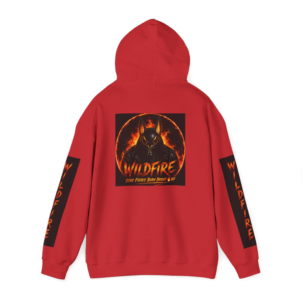 Wildfire Stay Fierce Burn Bright Hoodie — 'Wildfire' Flame Graphic Hooded Sweatshirt