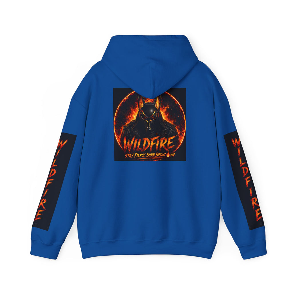 Wildfire Stay Fierce Burn Bright Hoodie — 'Wildfire' Flame Graphic Hooded Sweatshirt