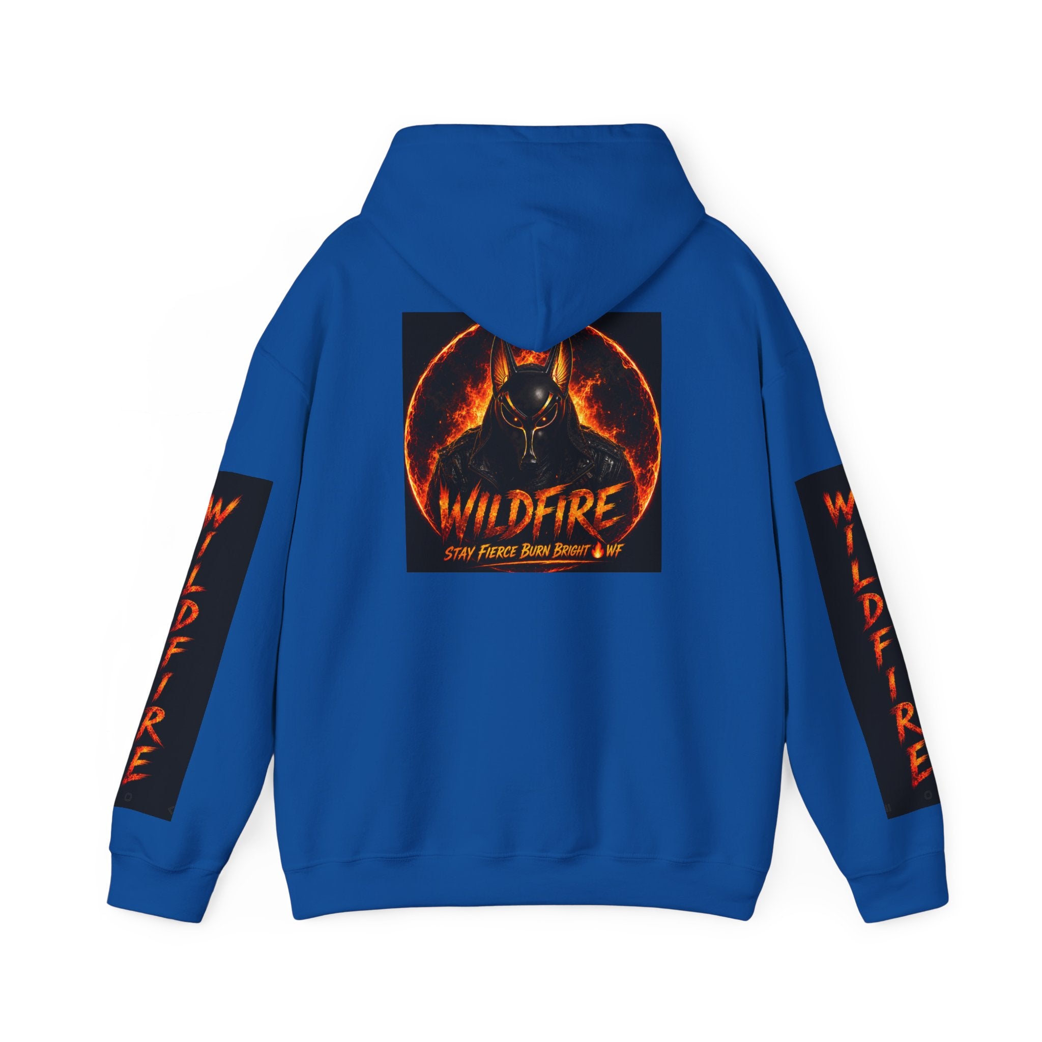 Wildfire Stay Fierce Burn Bright Hoodie — 'Wildfire' Flame Graphic Hooded Sweatshirt