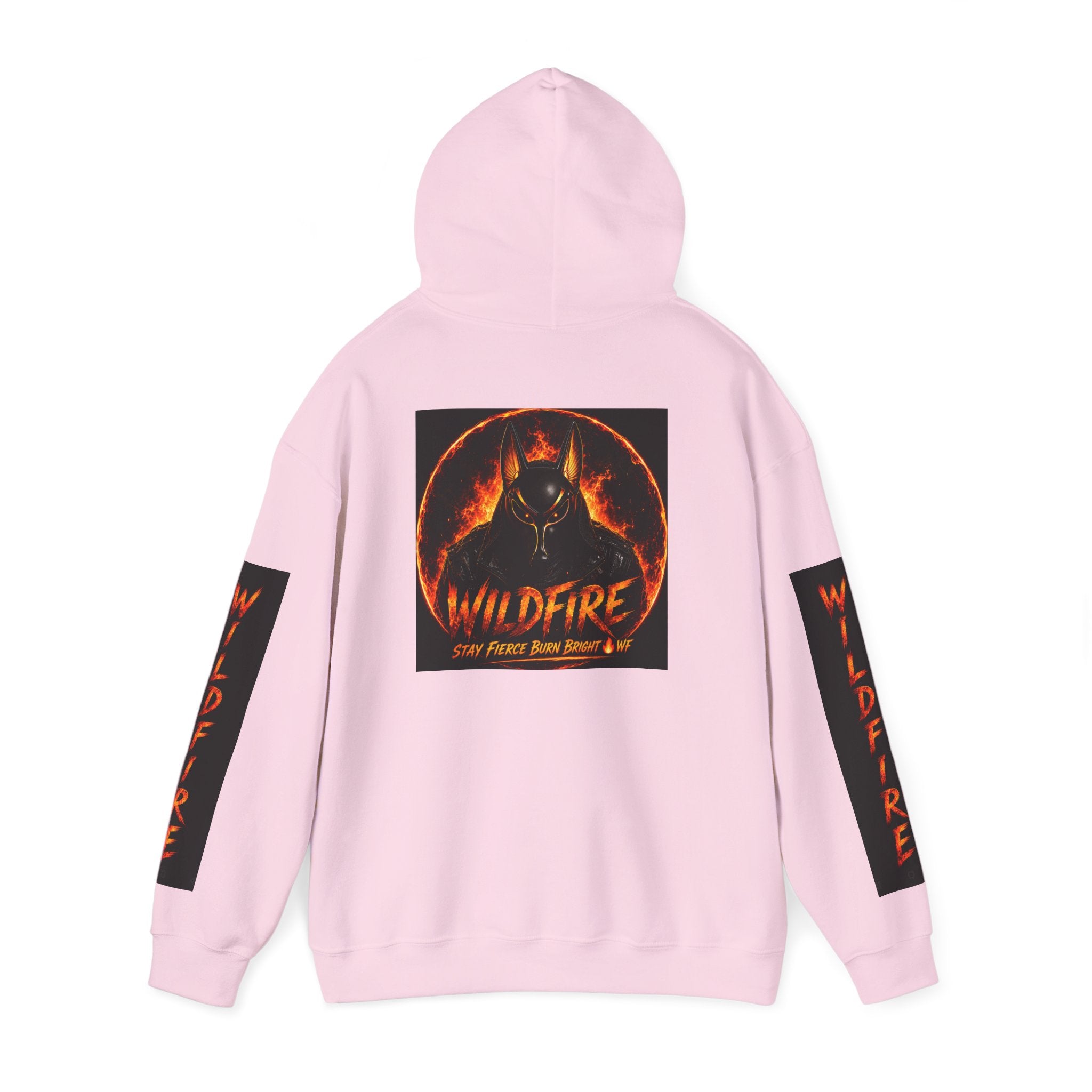 Wildfire Stay Fierce Burn Bright Hoodie — 'Wildfire' Flame Graphic Hooded Sweatshirt