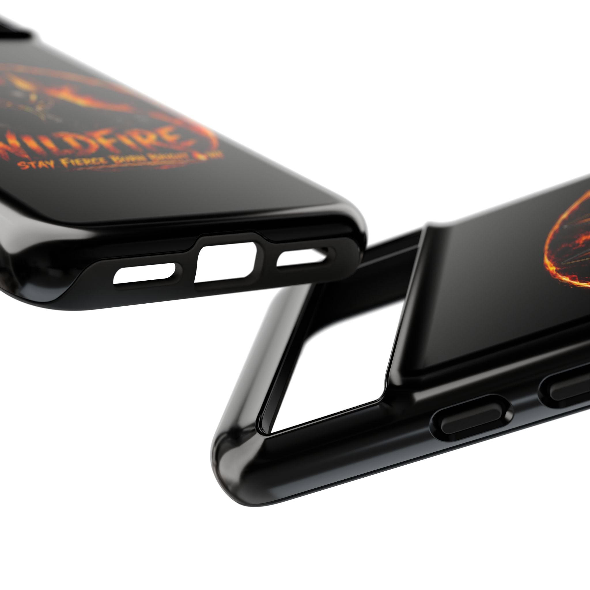 Wildfire Phone Case — Fierce Flaming Anubis Design, "Stay Fierce Burn Bright"