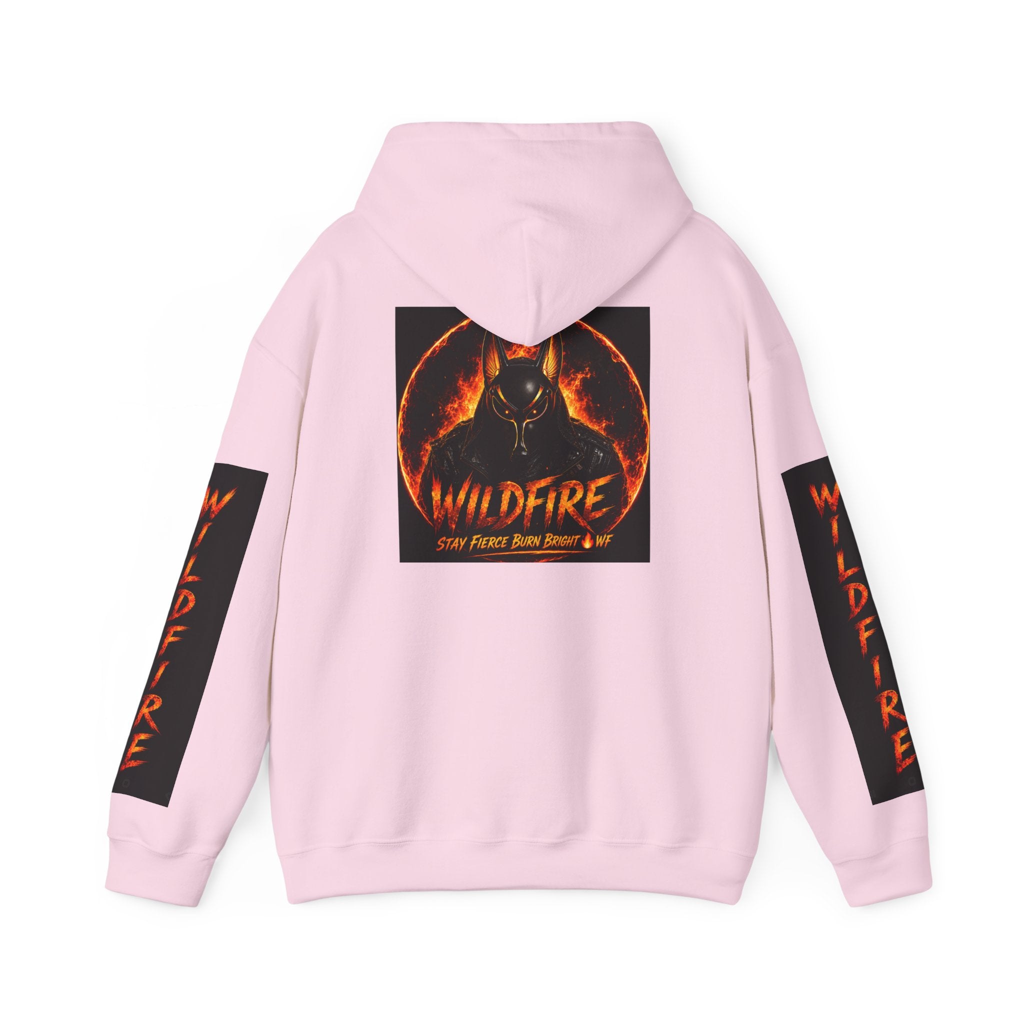 Wildfire Stay Fierce Burn Bright Hoodie — 'Wildfire' Flame Graphic Hooded Sweatshirt