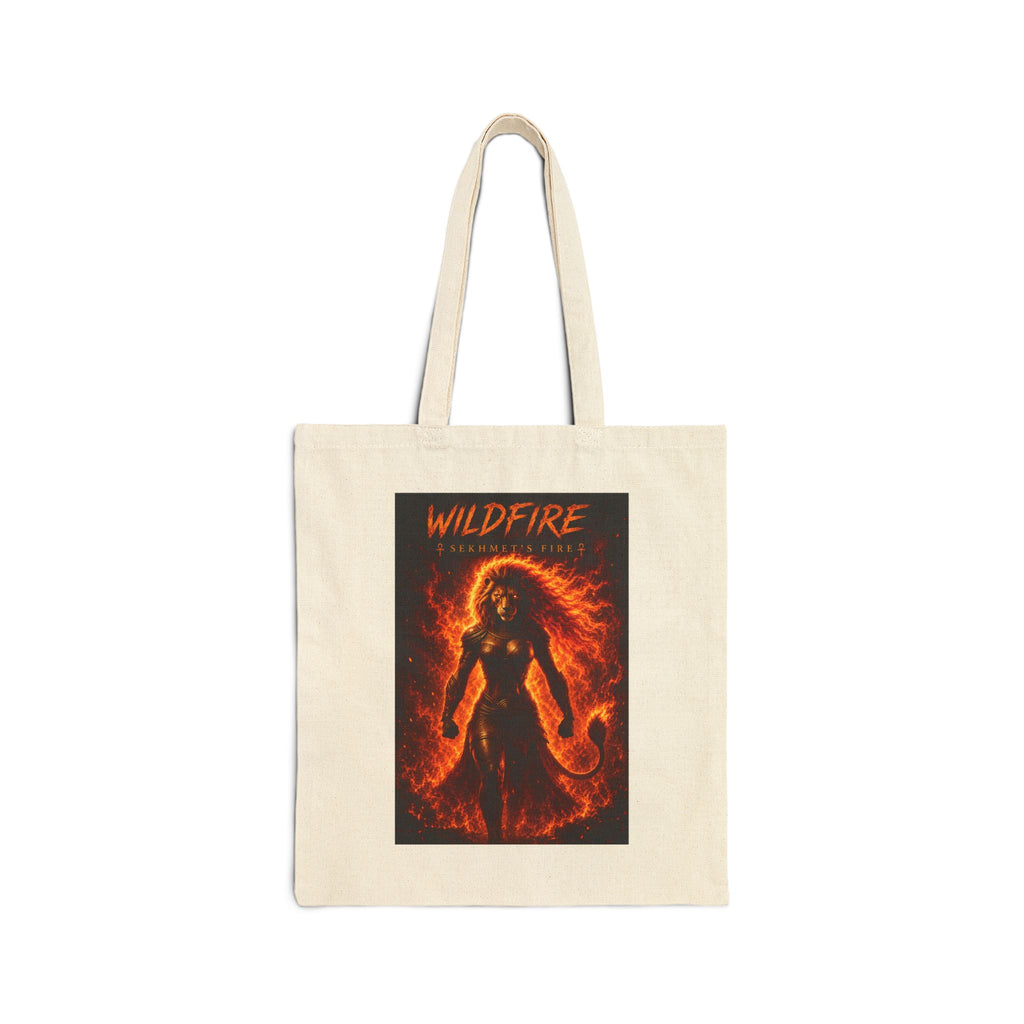 Wildfire Tote Bag — "Tomorrow Burrows Burns Brighter" Fiery Phoenix Print