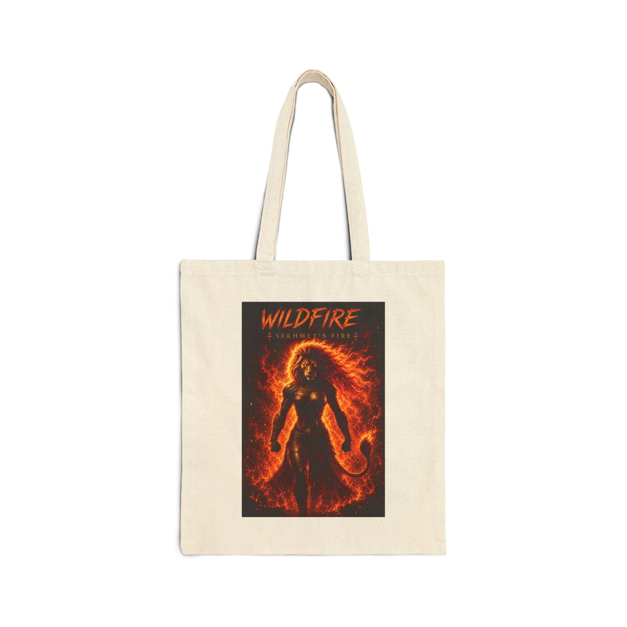 Wildfire Tote Bag — "Tomorrow Burrows Burns Brighter" Fiery Phoenix Print
