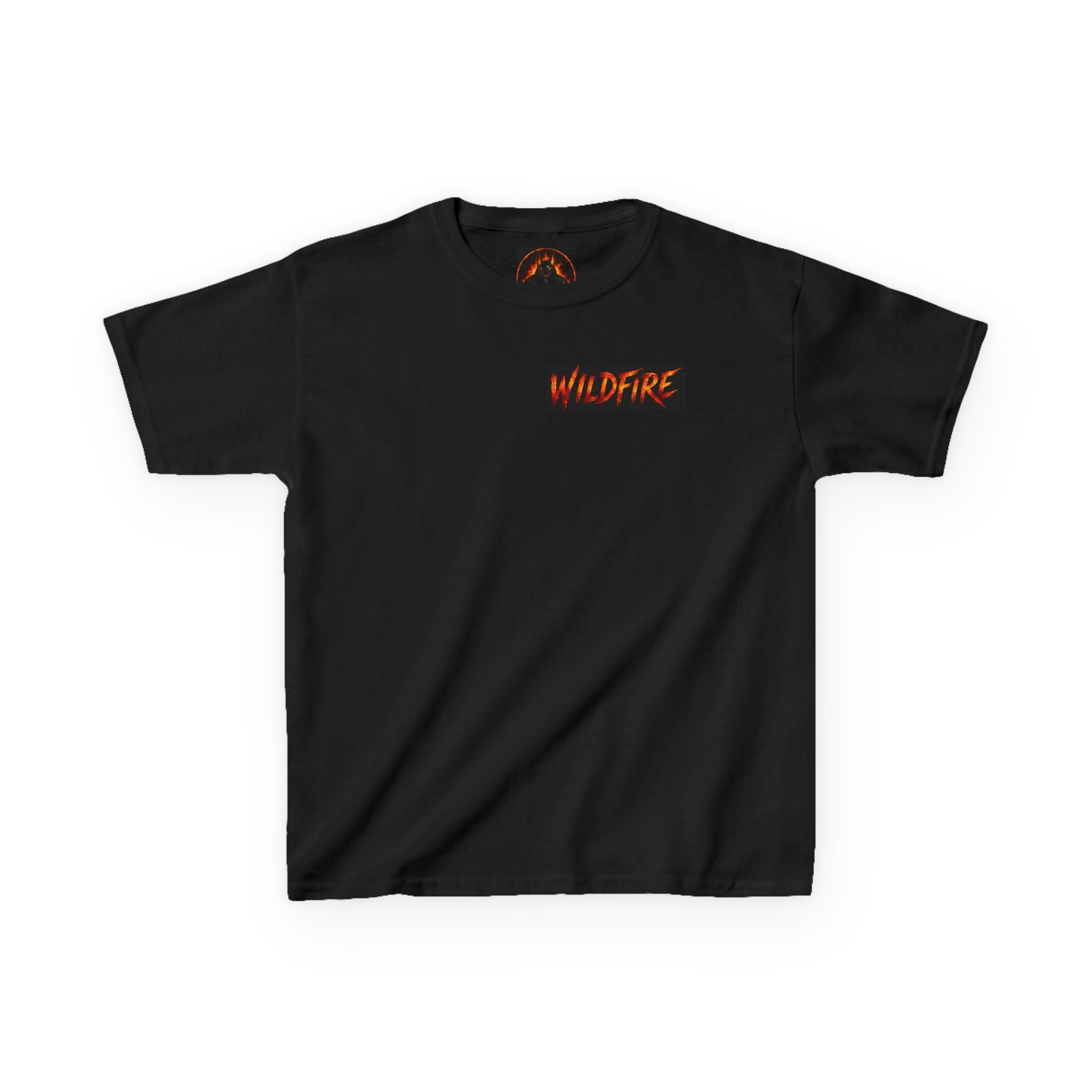 Wildfire Kids T‑Shirt — Fiery Anubis Graphic Tee ("Wildfire: Stay Fierce, Burn Bright")