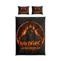 Wildfire Flame Anubis Cotton Bed Set — "Stay Fierce, Burn Bright" Duvet Cover