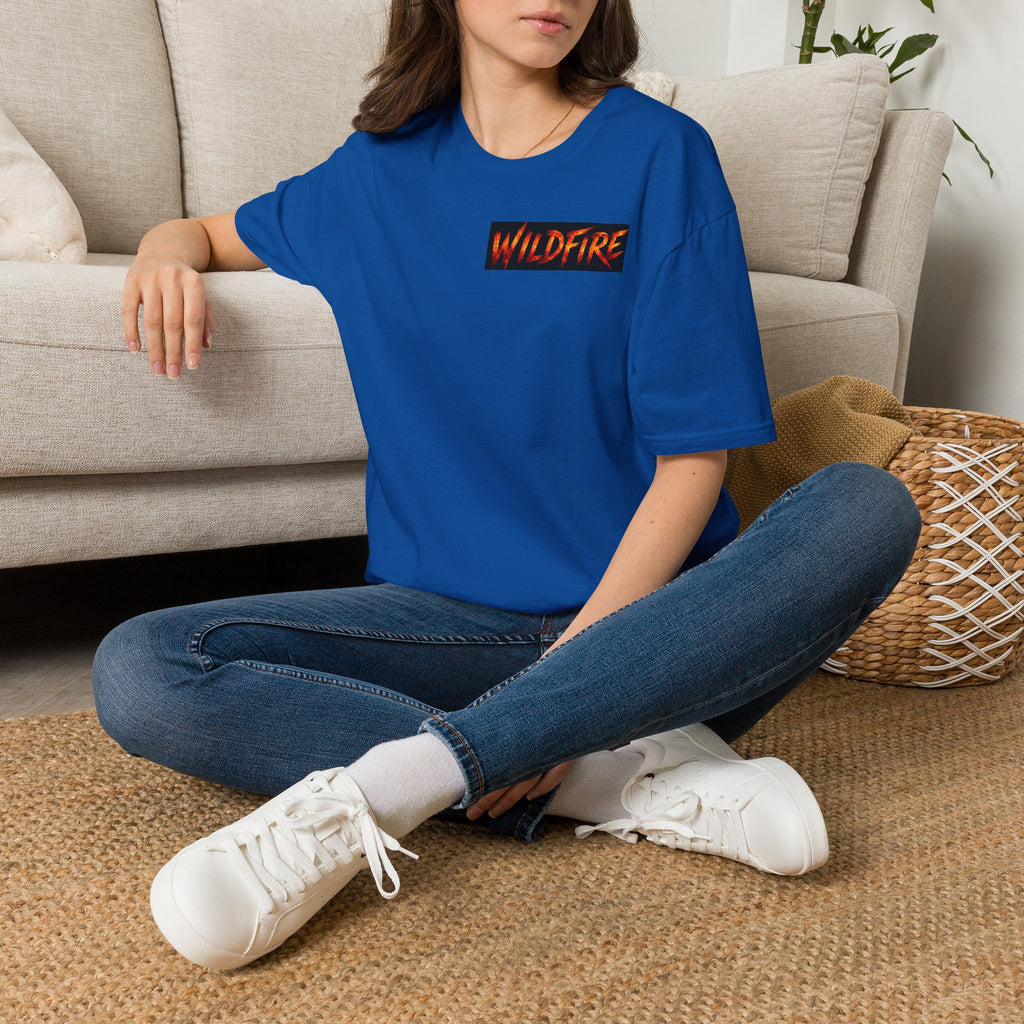 Wildfire Wolf Pack T-Shirt — Bold Flame Logo Tee