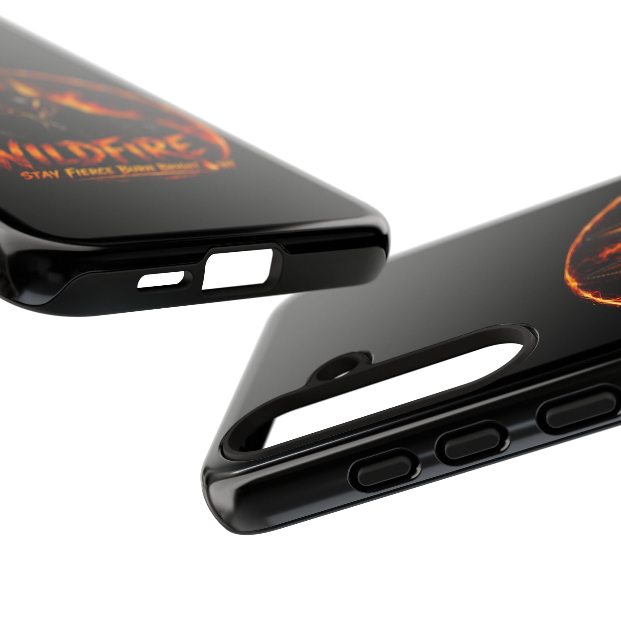 Wildfire Phone Case — Fierce Flaming Anubis Design, "Stay Fierce Burn Bright"