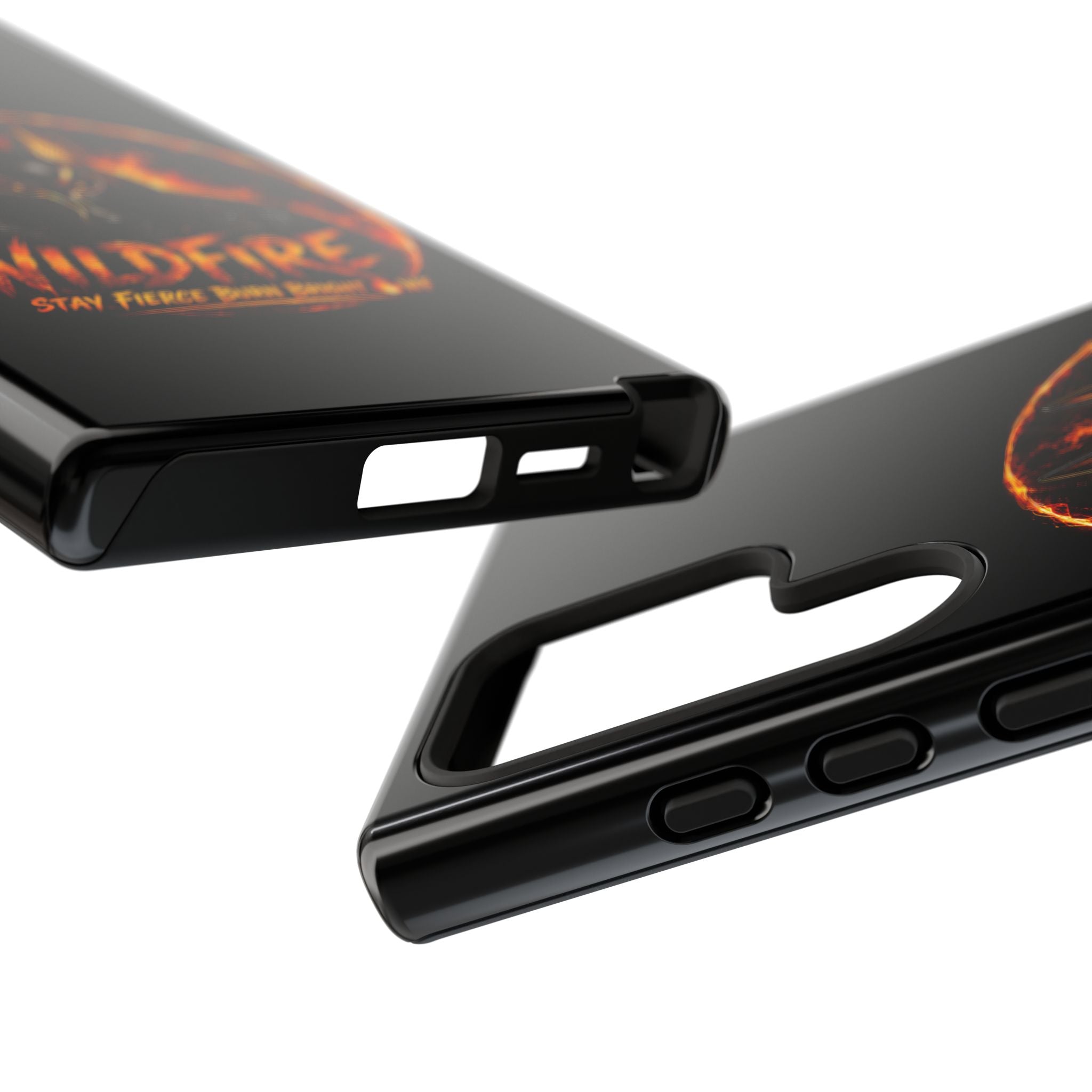 Wildfire Phone Case — Fierce Flaming Anubis Design, "Stay Fierce Burn Bright"