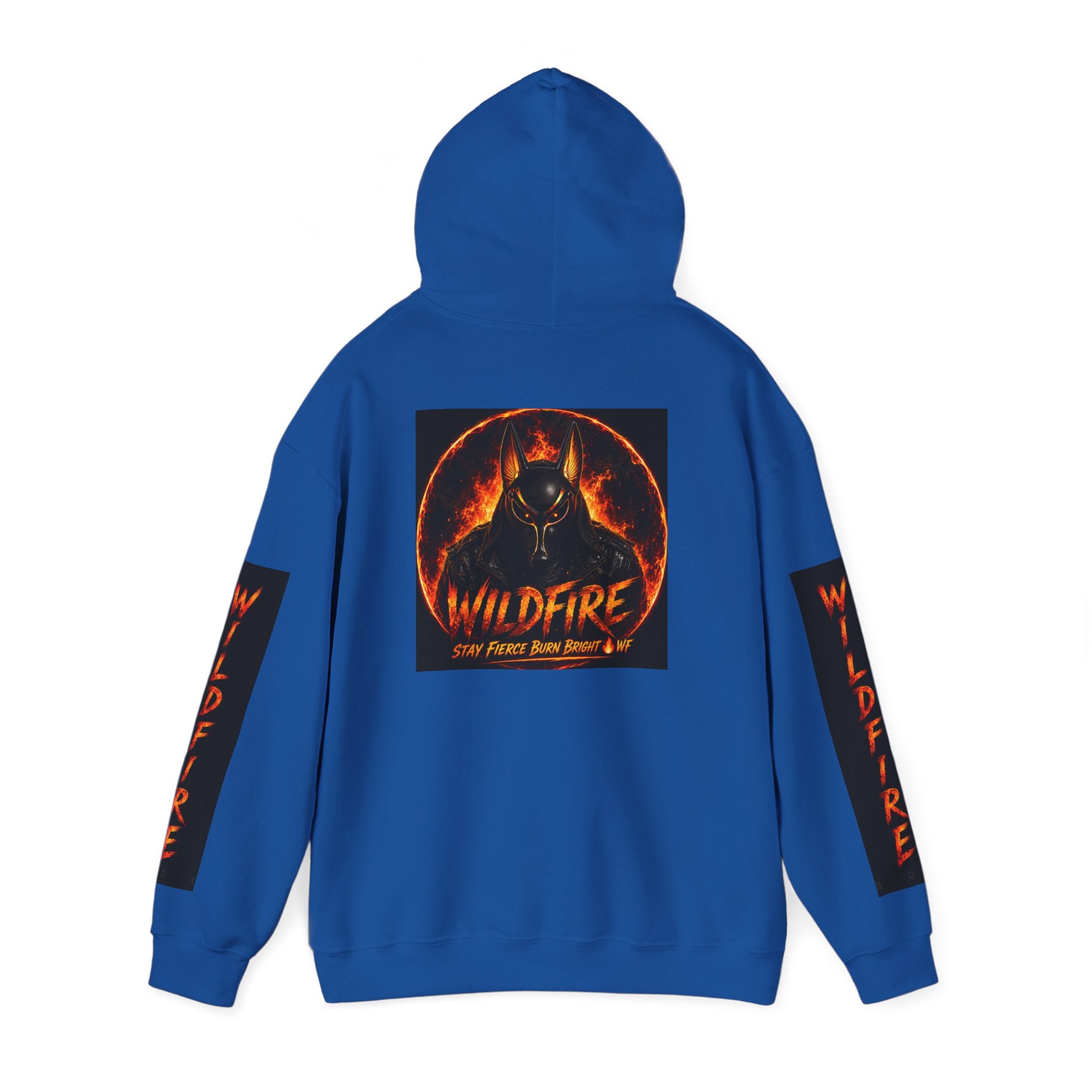 Wildfire Stay Fierce Burn Bright Hoodie — 'Wildfire' Flame Graphic Hooded Sweatshirt