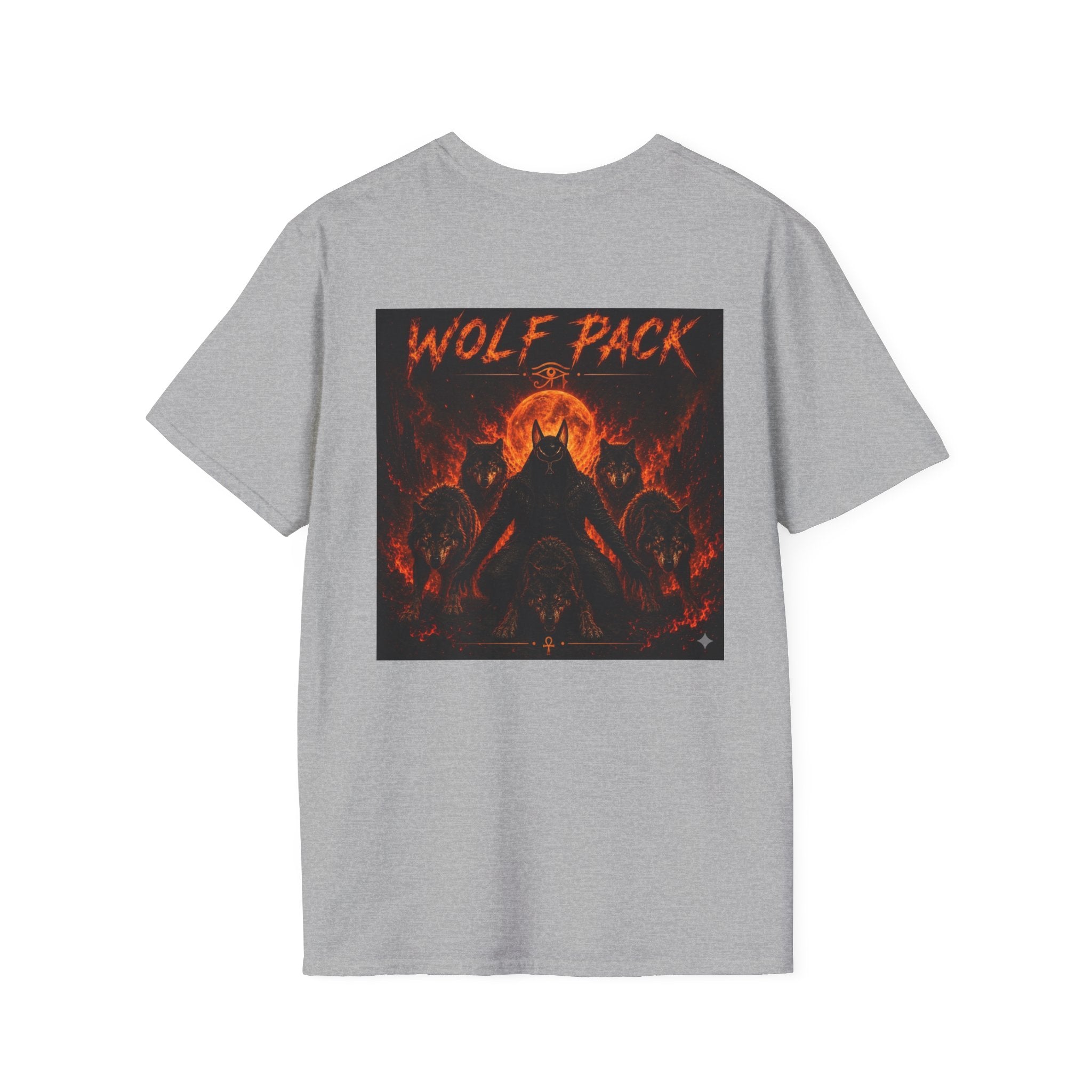 Wildfire Wolf Pack T-Shirt — Fiery Retro Text Tee