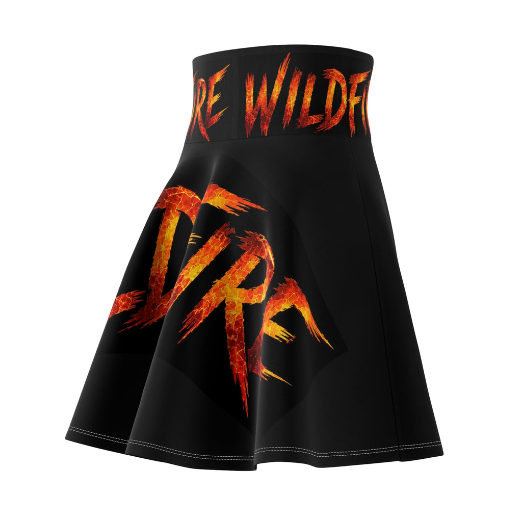 Wildfire Flame Graphic Skater Skirt — 'Wildfire' Bold Flame Print