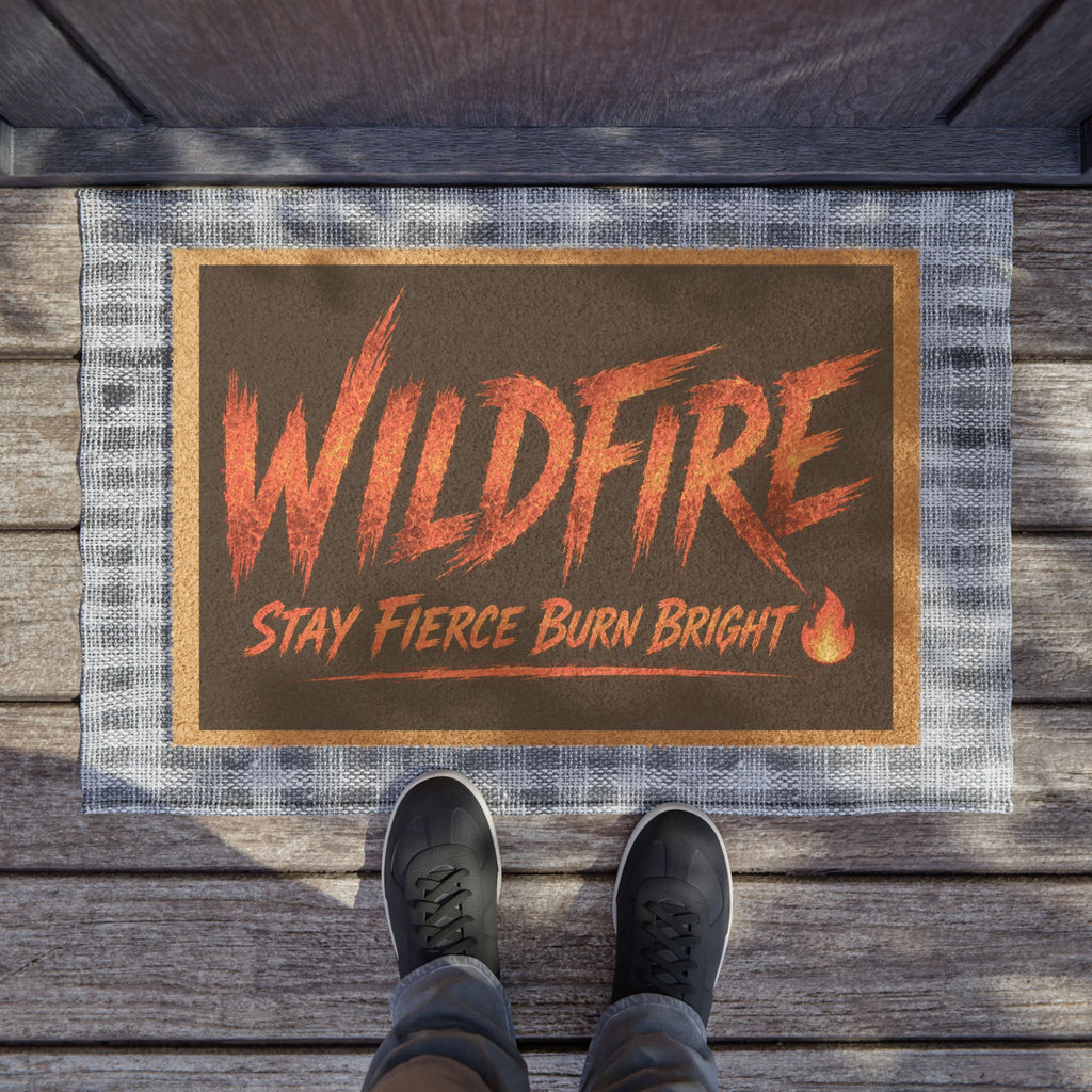 Wildfire Doormat - "Stay Fierce Burn Bright" Outdoor Coir Welcome Mat