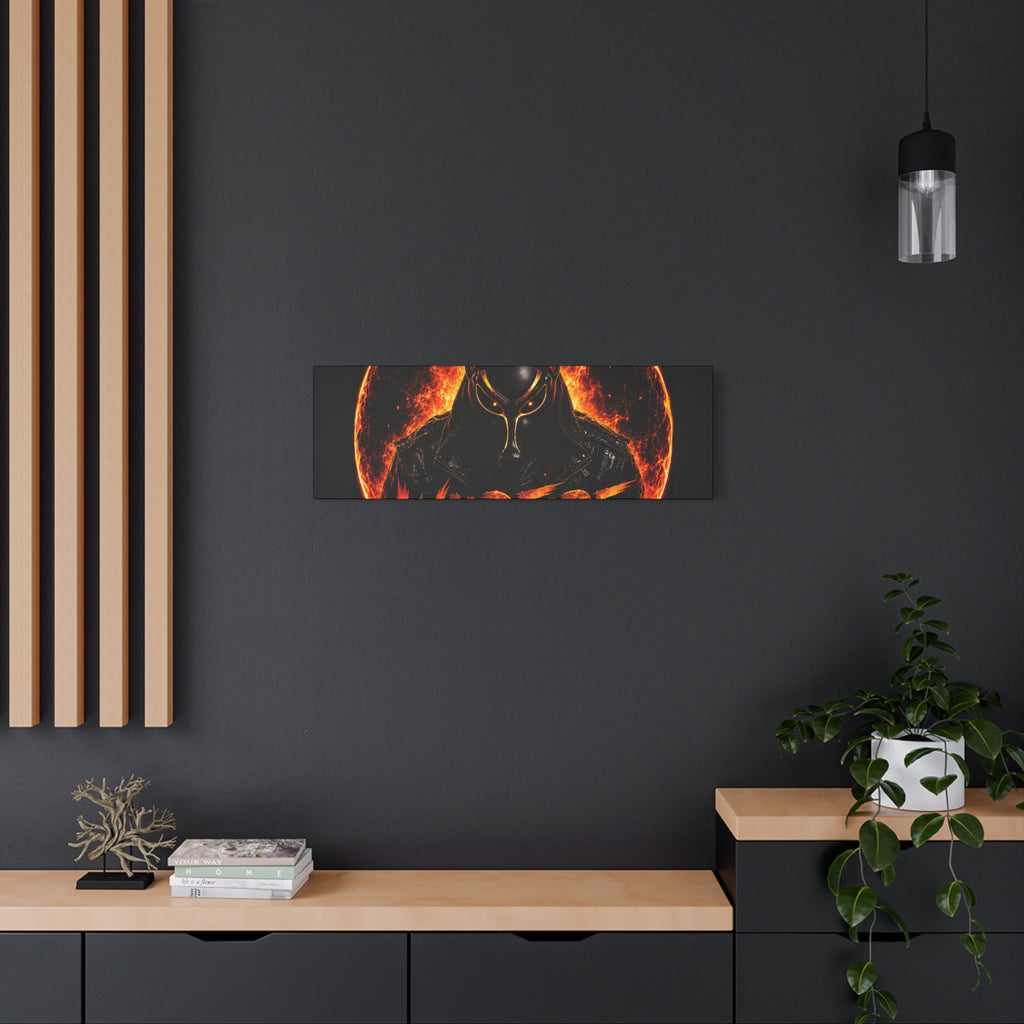Wildfire Anubis Canvas — ‘WILDFIRE Stay Fierce Burn Bright’ Matte Stretched Wall Art