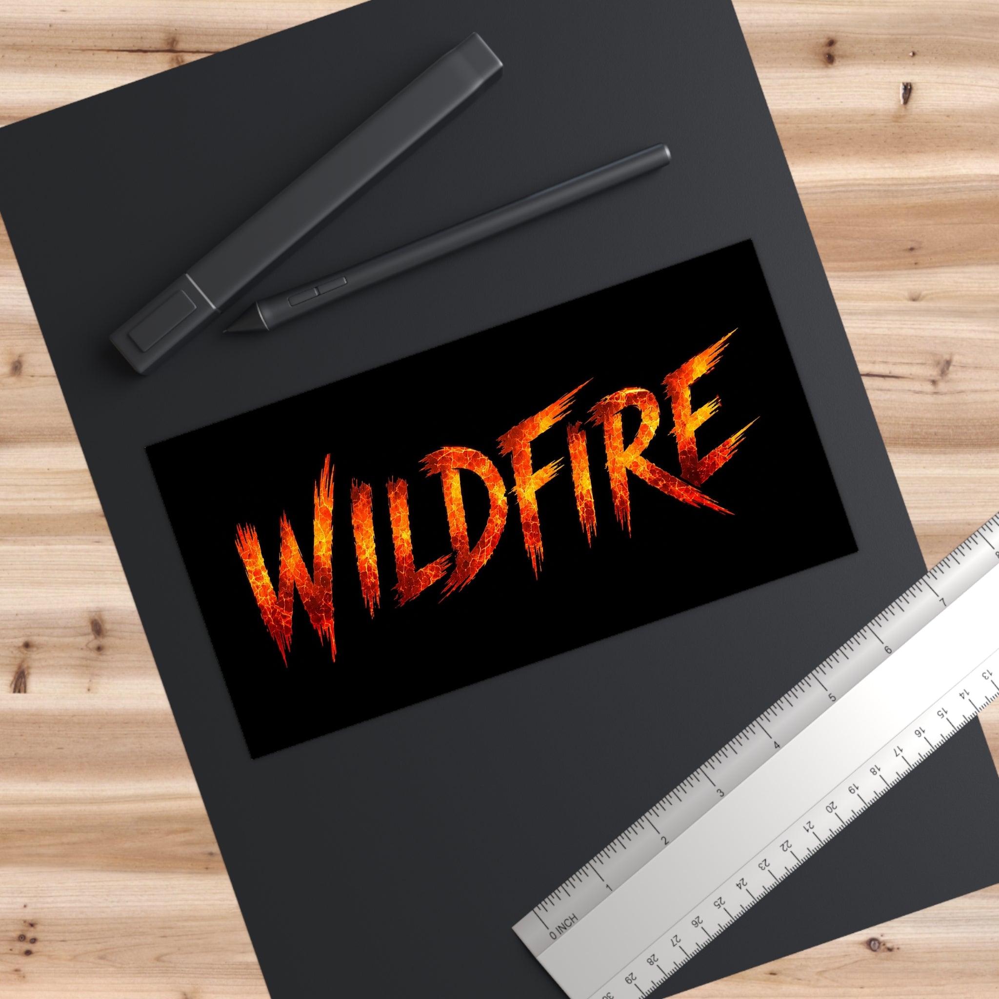Wildfire Bumper Sticker – Fiery Logo Car Decal