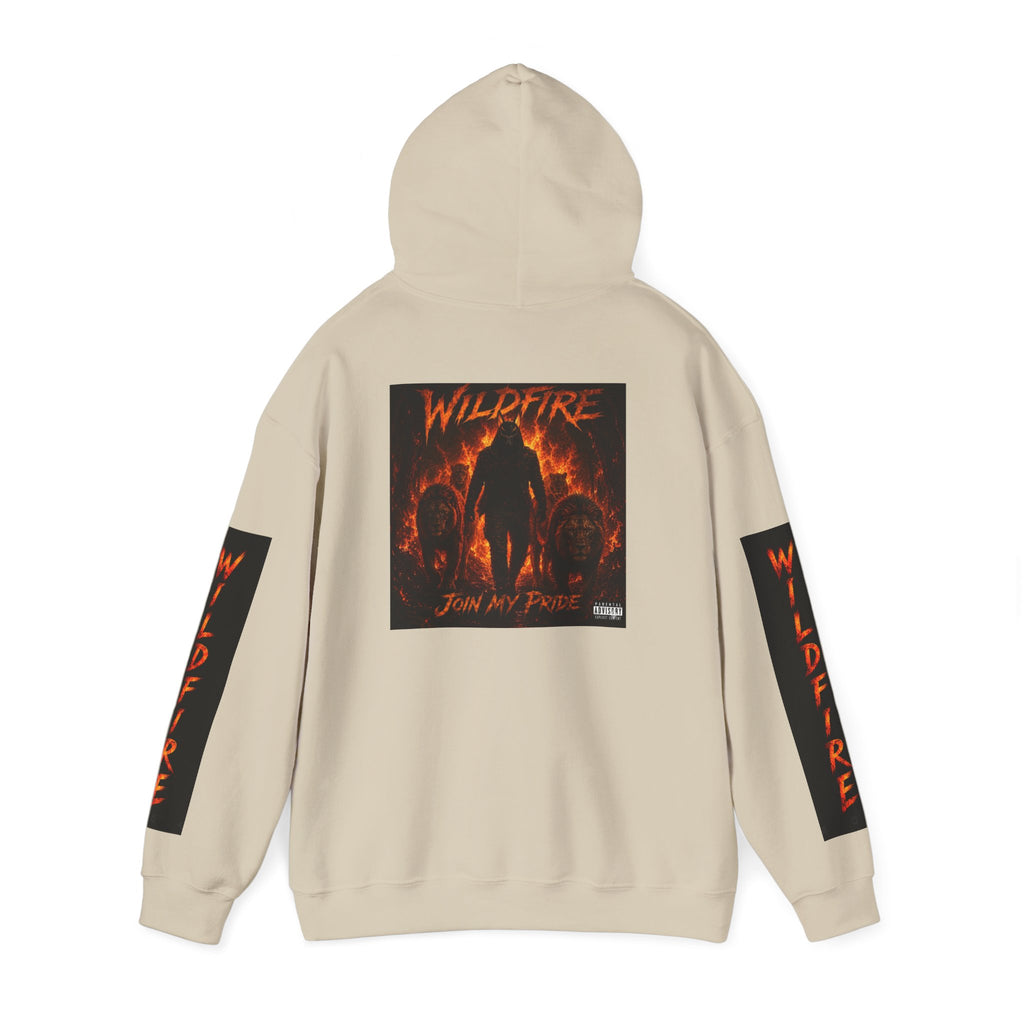 Wildfire Join My Pride Hoodie — 'Wildfire' Flame Lettering & Back Art