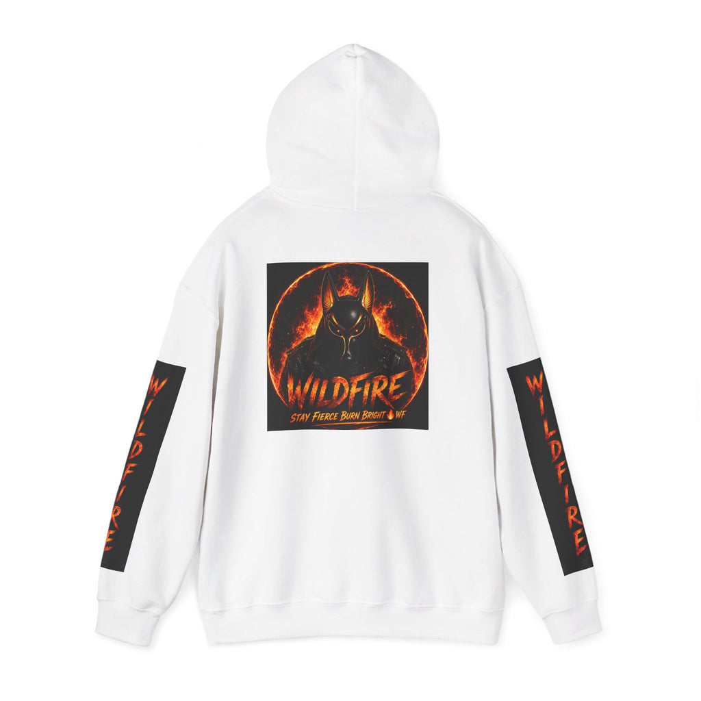 Wildfire Stay Fierce Burn Bright Hoodie — 'Wildfire' Flame Graphic Hooded Sweatshirt