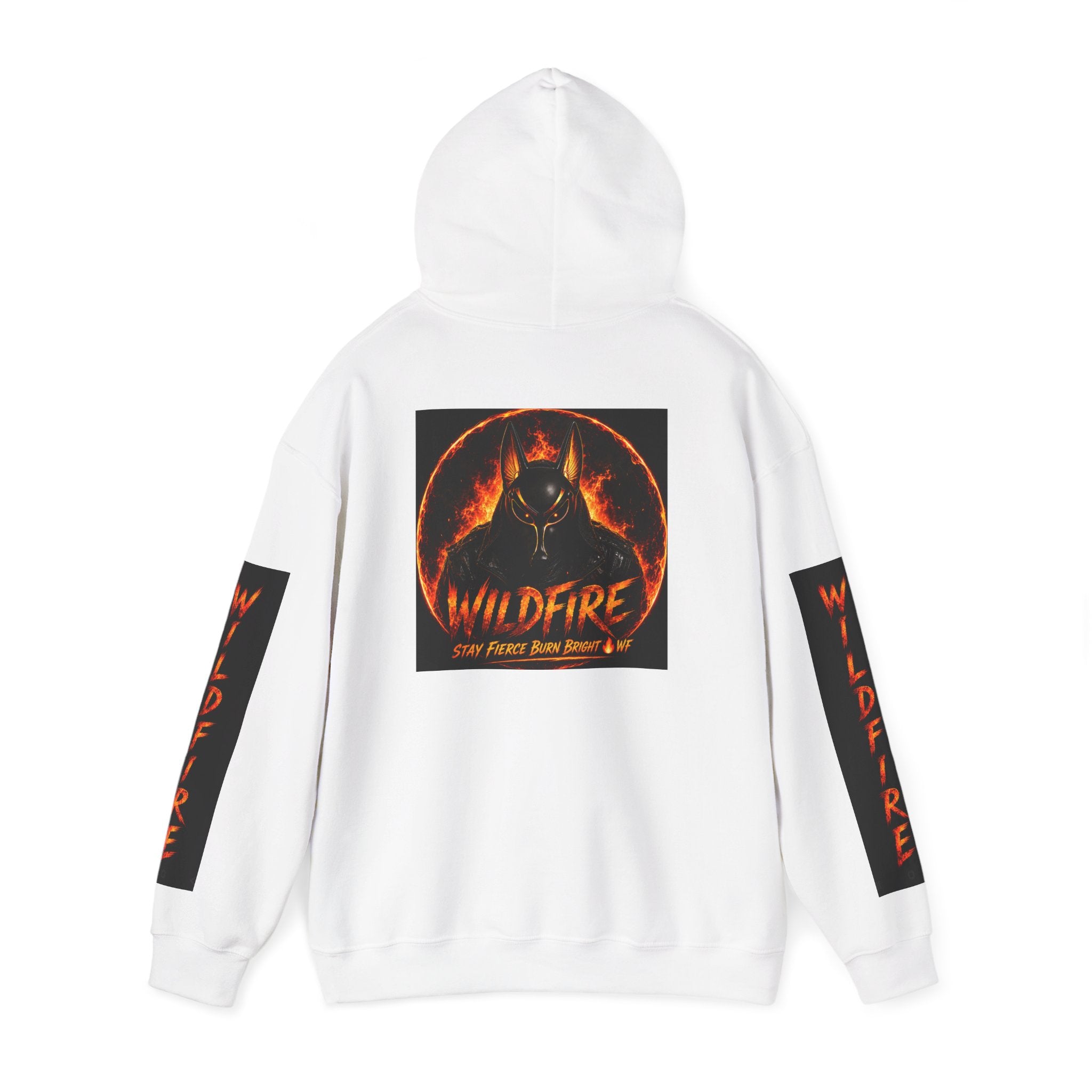 Wildfire Stay Fierce Burn Bright Hoodie — 'Wildfire' Flame Graphic Hooded Sweatshirt