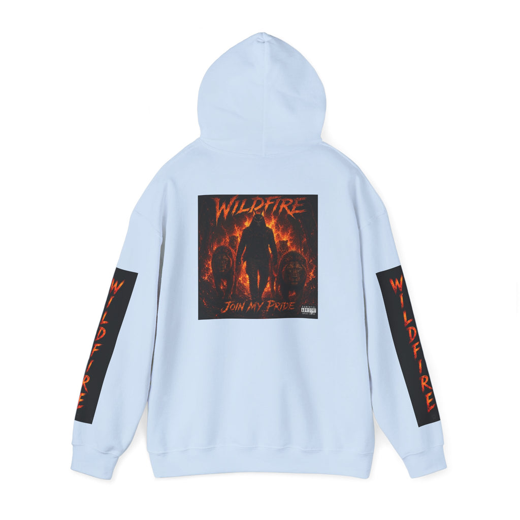 Wildfire Join My Pride Hoodie — 'Wildfire' Flame Lettering & Back Art