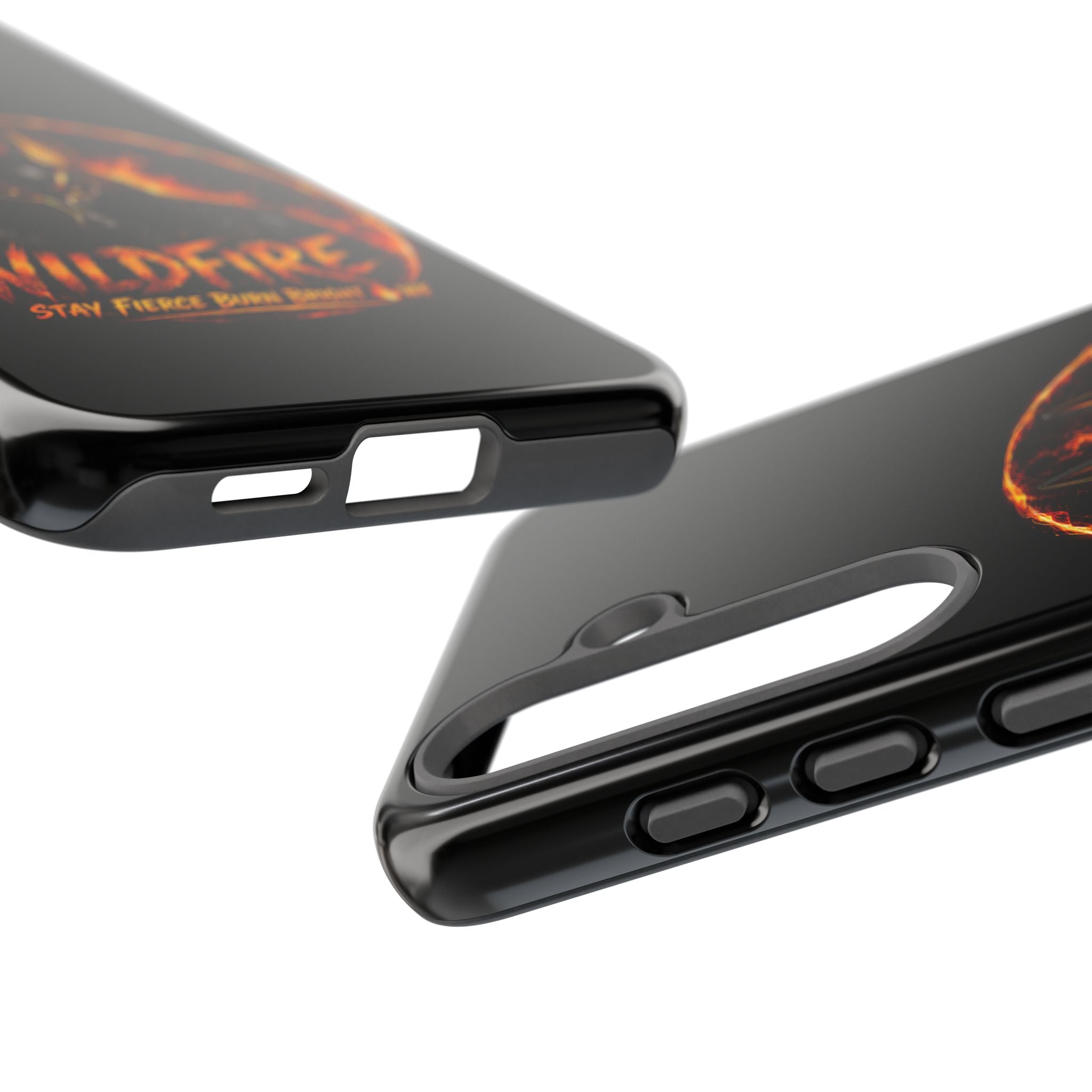 Wildfire Phone Case — Fierce Flaming Anubis Design, "Stay Fierce Burn Bright"