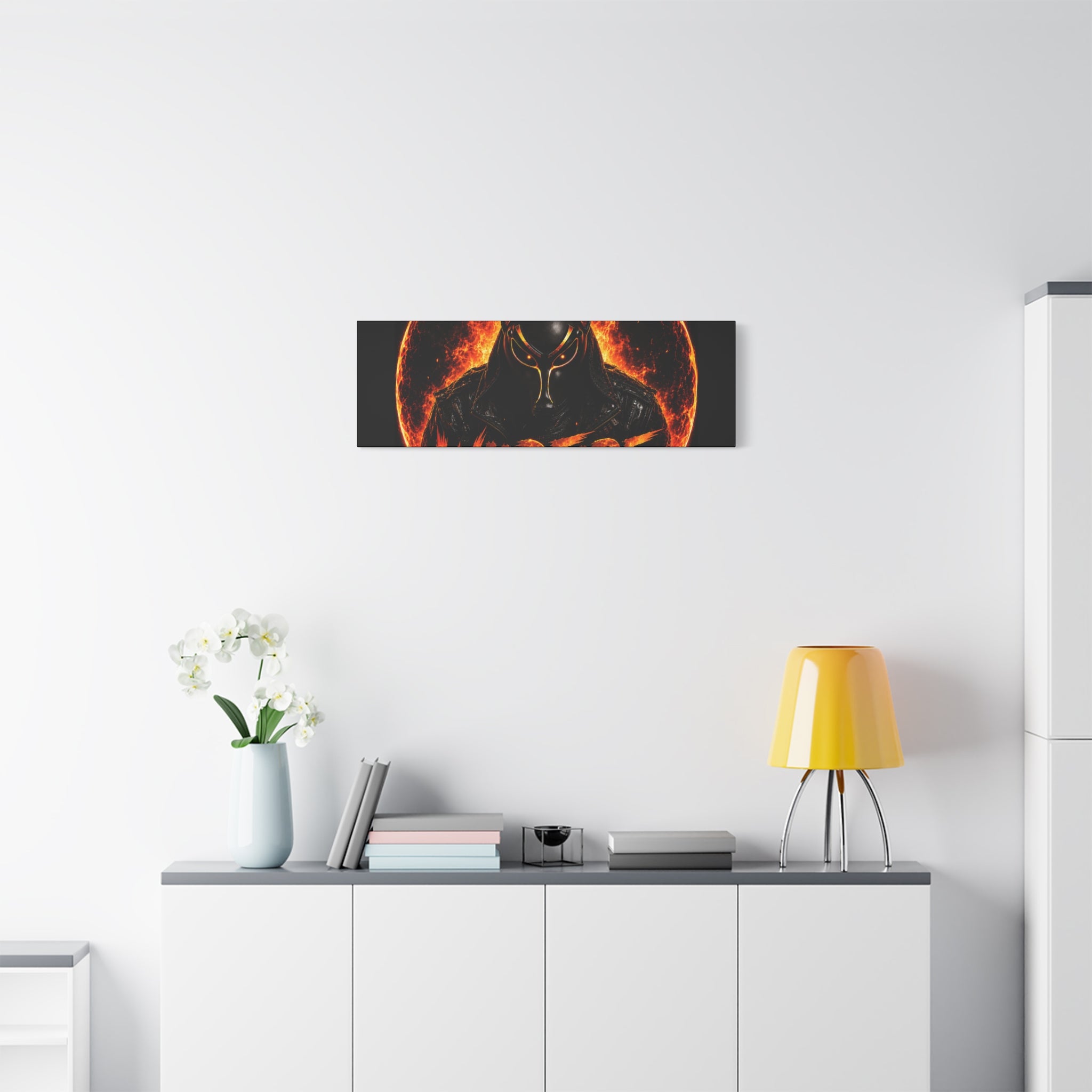 Wildfire Anubis Canvas — ‘WILDFIRE Stay Fierce Burn Bright’ Matte Stretched Wall Art