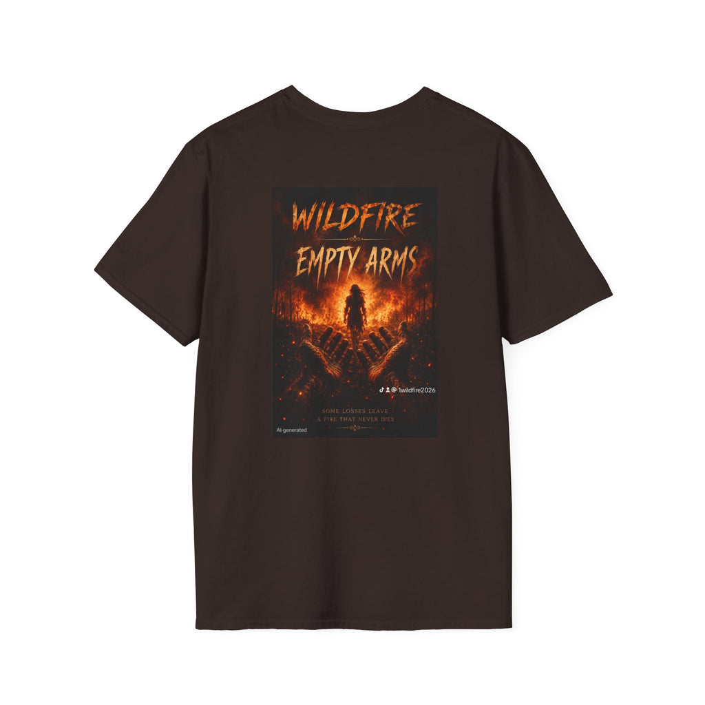 Wildfire Empty Arms T-Shirt — Bold Fire Graphic Tee