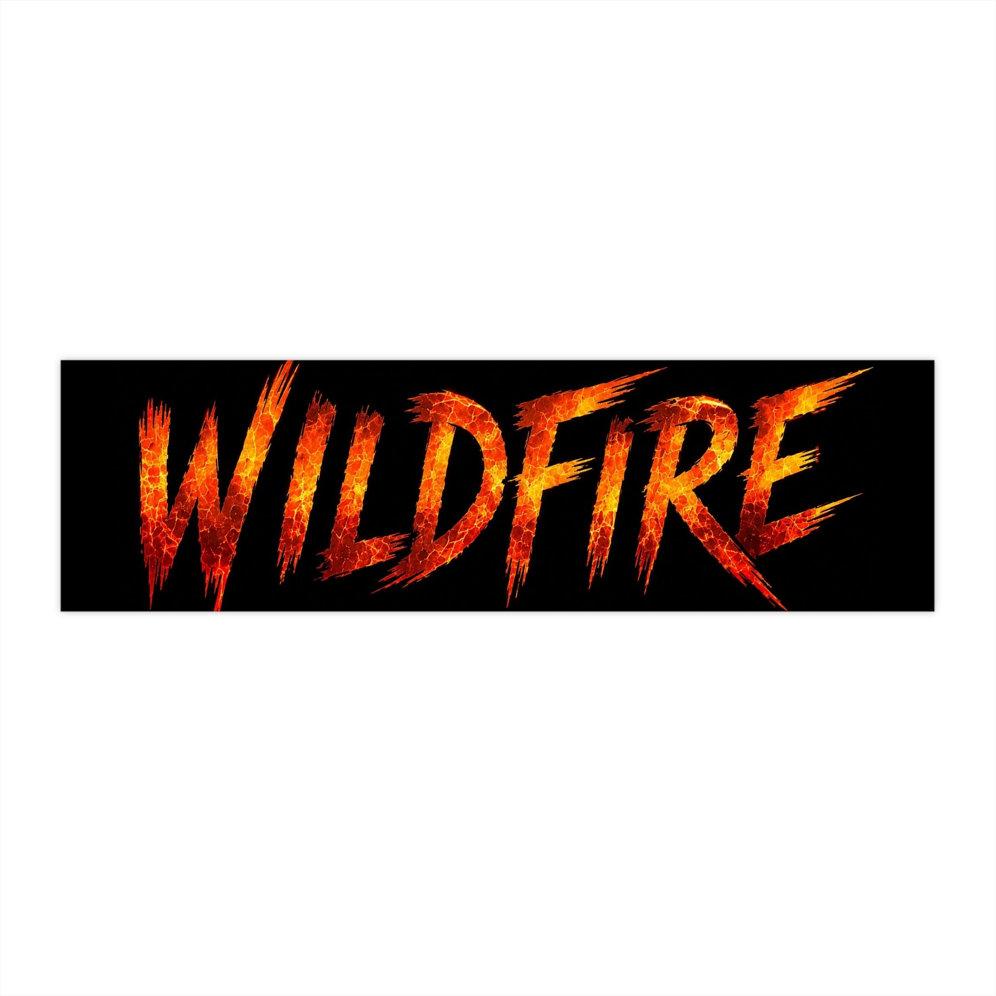 Wildfire Bumper Sticker – Fiery Logo Car Decal
