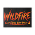 Wildfire Glass Cutting Board — "Stay Fierce Burn Bright" Flame Kitchen Board