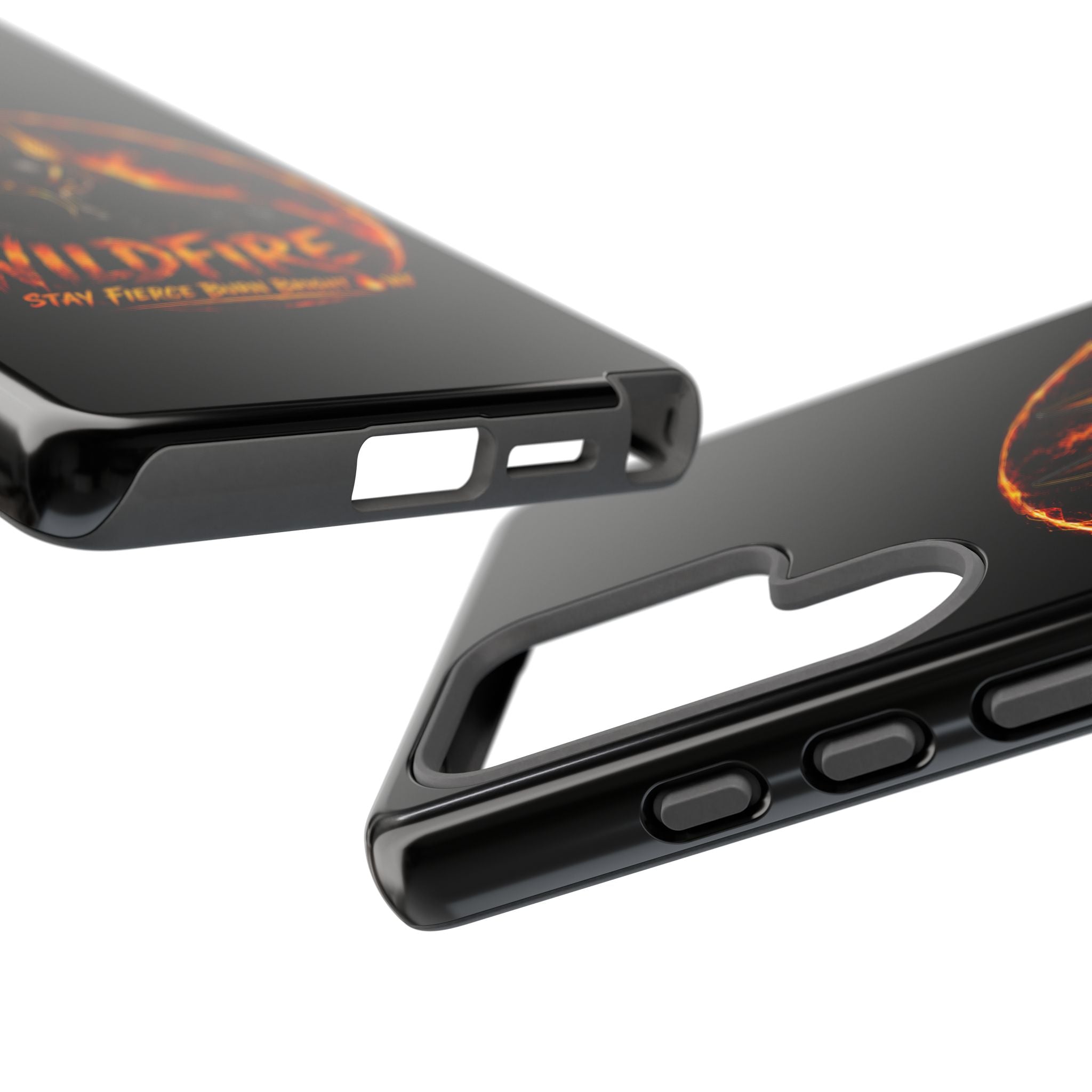 Wildfire Phone Case — Fierce Flaming Anubis Design, "Stay Fierce Burn Bright"