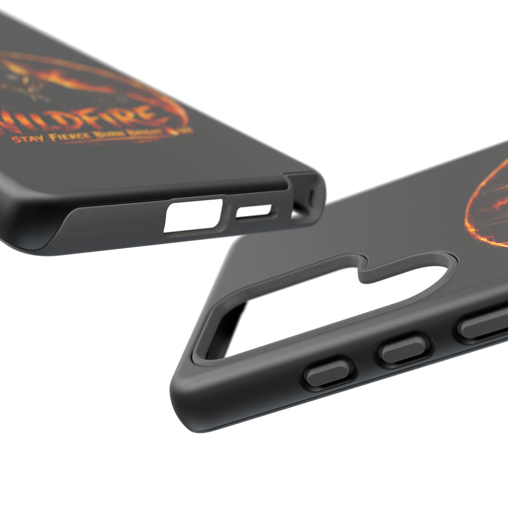 Wildfire Phone Case — Fierce Flaming Anubis Design, "Stay Fierce Burn Bright"