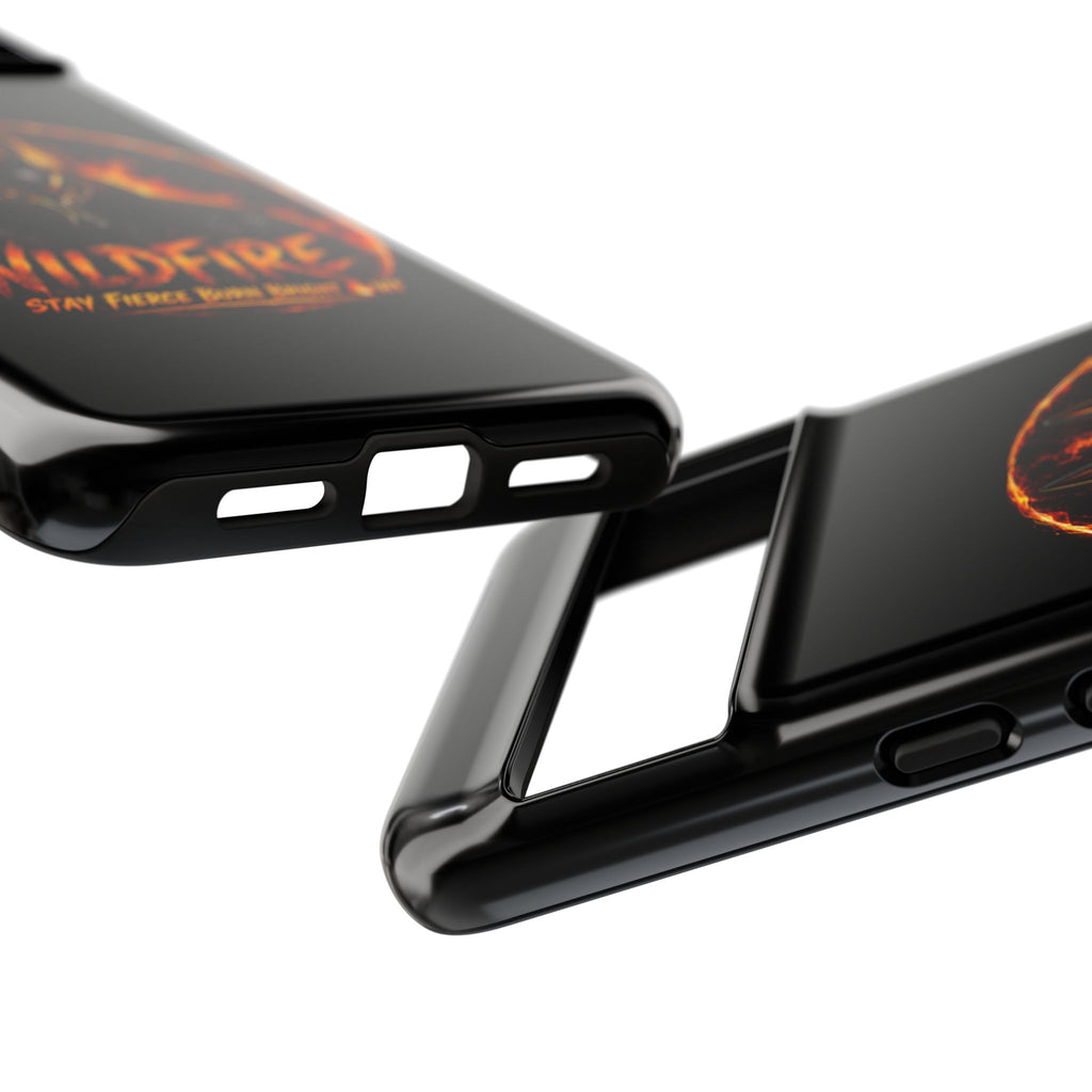 Wildfire Phone Case — Fierce Flaming Anubis Design, "Stay Fierce Burn Bright"